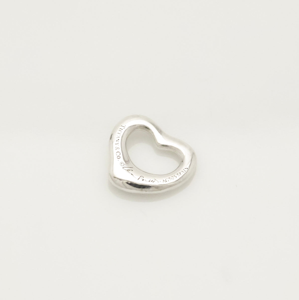  Tiffany & Co. Peretti Open Heart 11mm Pendant Charm Sterling Silver 925 