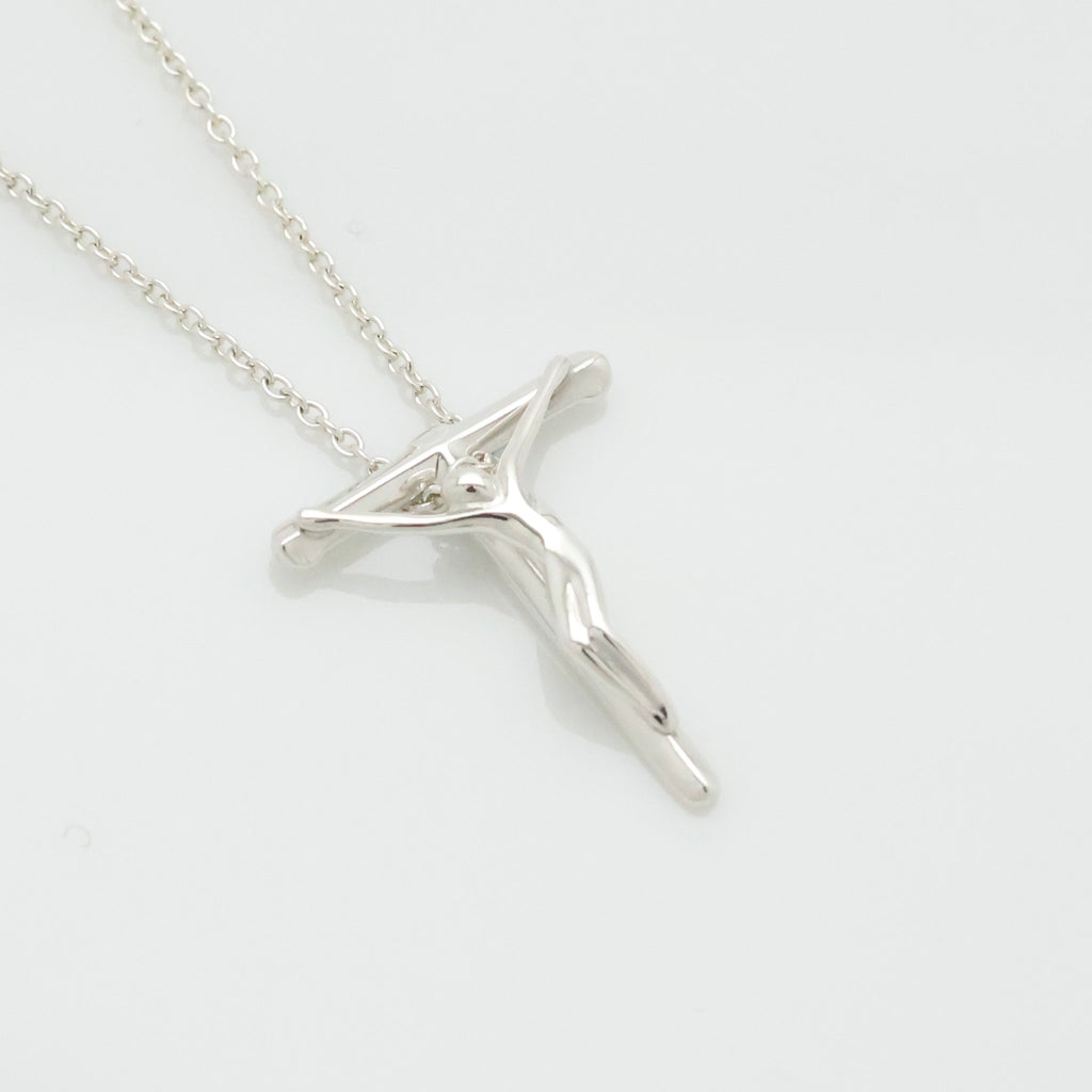 Tiffany & Co. Crucifix Cross Necklace Pendant Sterling Silver 925