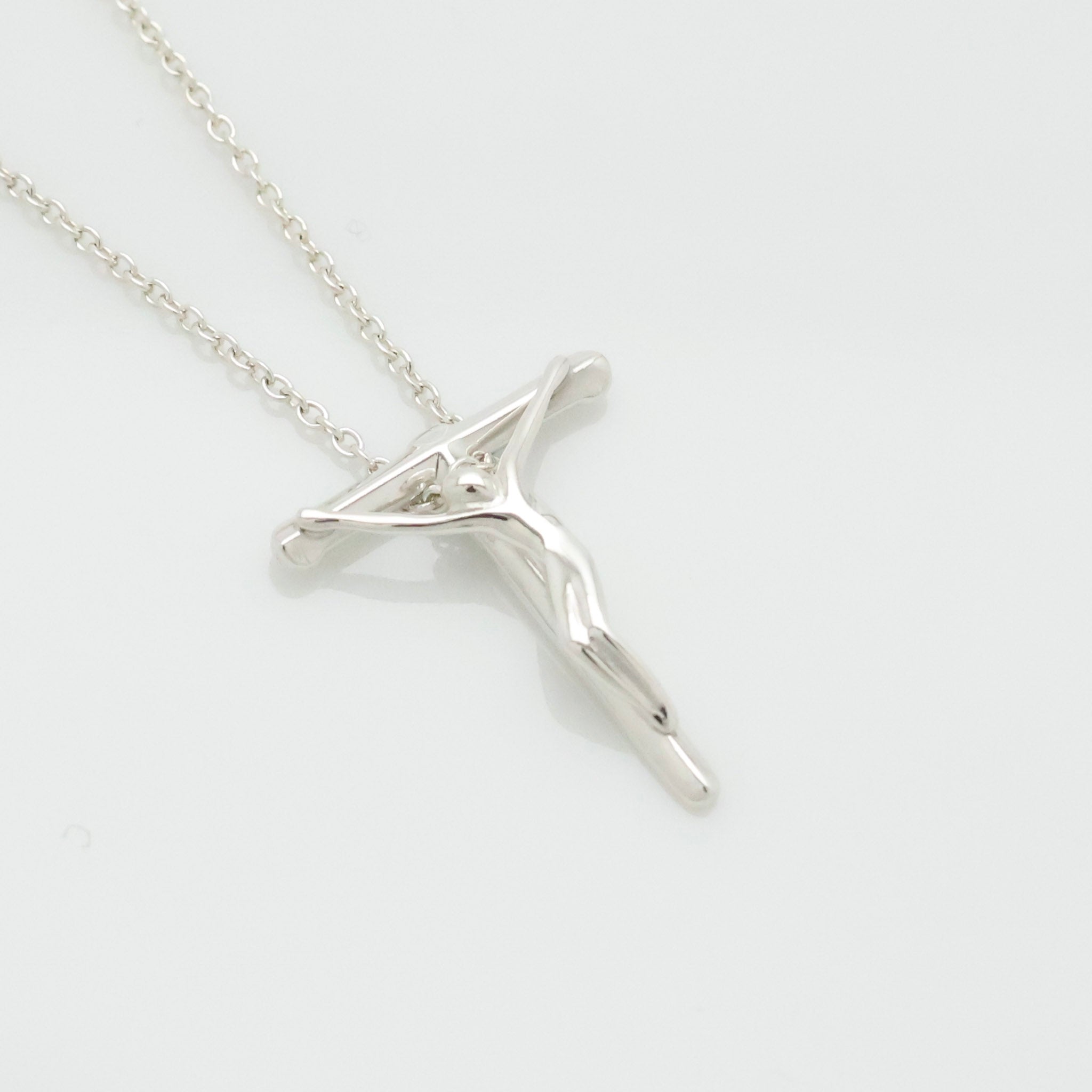 Tiffany & Co. Crucifix Cross Necklace Pendant Sterling Silver 925