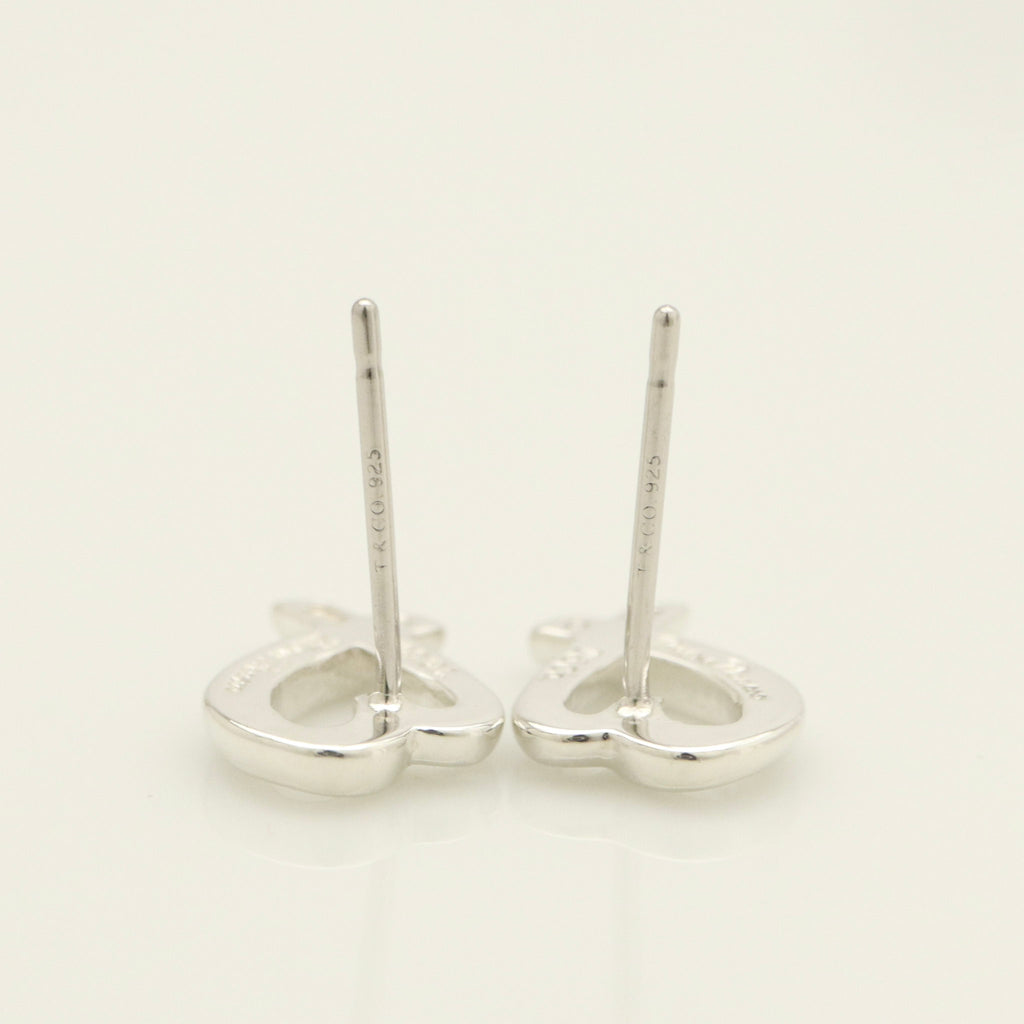 Tiffany & Co. Picasso Loving Heart Stud Earrings Sterling Silver 925 