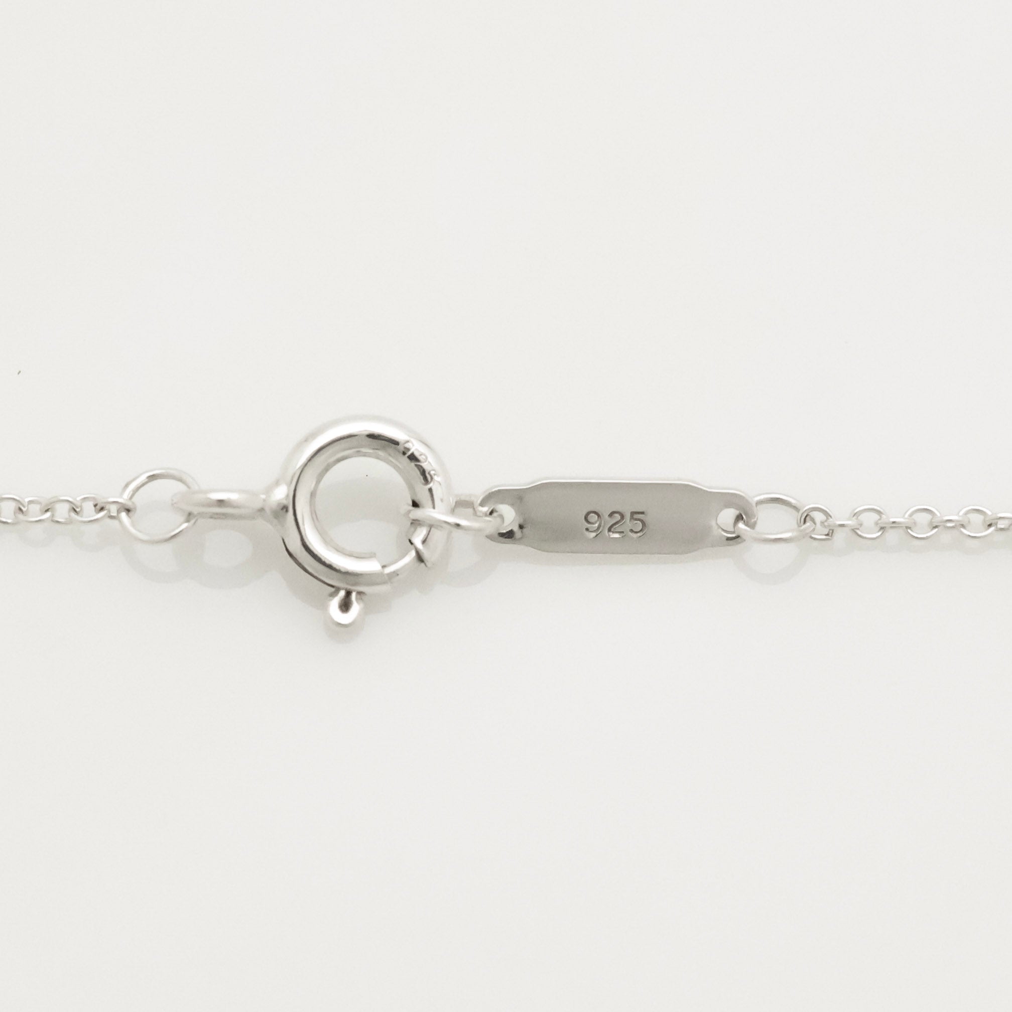  Tiffany & Co. Letter Y Notes Initial Disc Necklace Sterling Silver 925