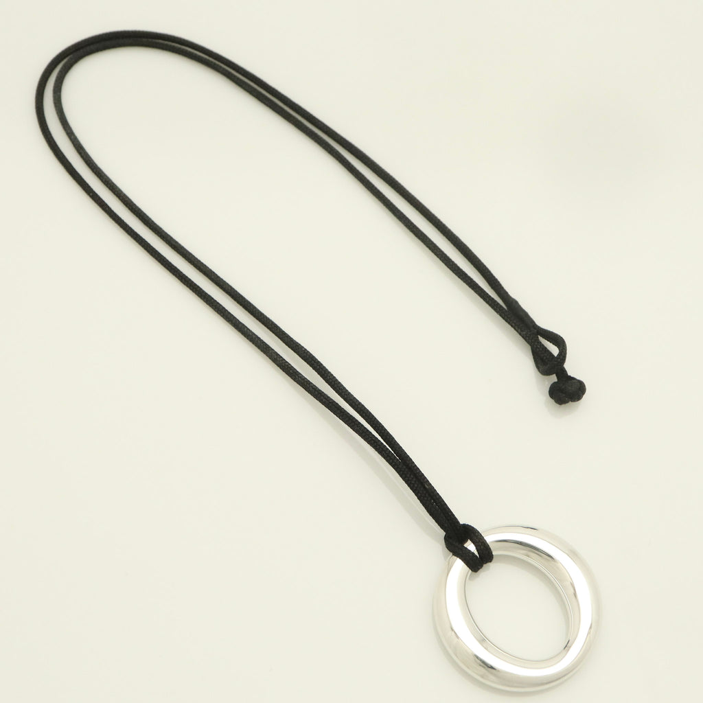  Tiffany & Co. Seviana Silk Cord Necklace Sterling Silver 925