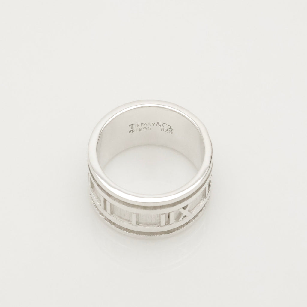 Tiffany & Co. Atlas Wide Ring Size 7-7.25 Sterling Silver 925
