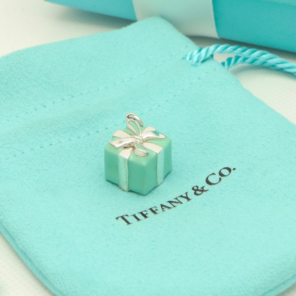 TIFFANY&Co. ギフト ボックス ブルー エナメル チャーム AG925