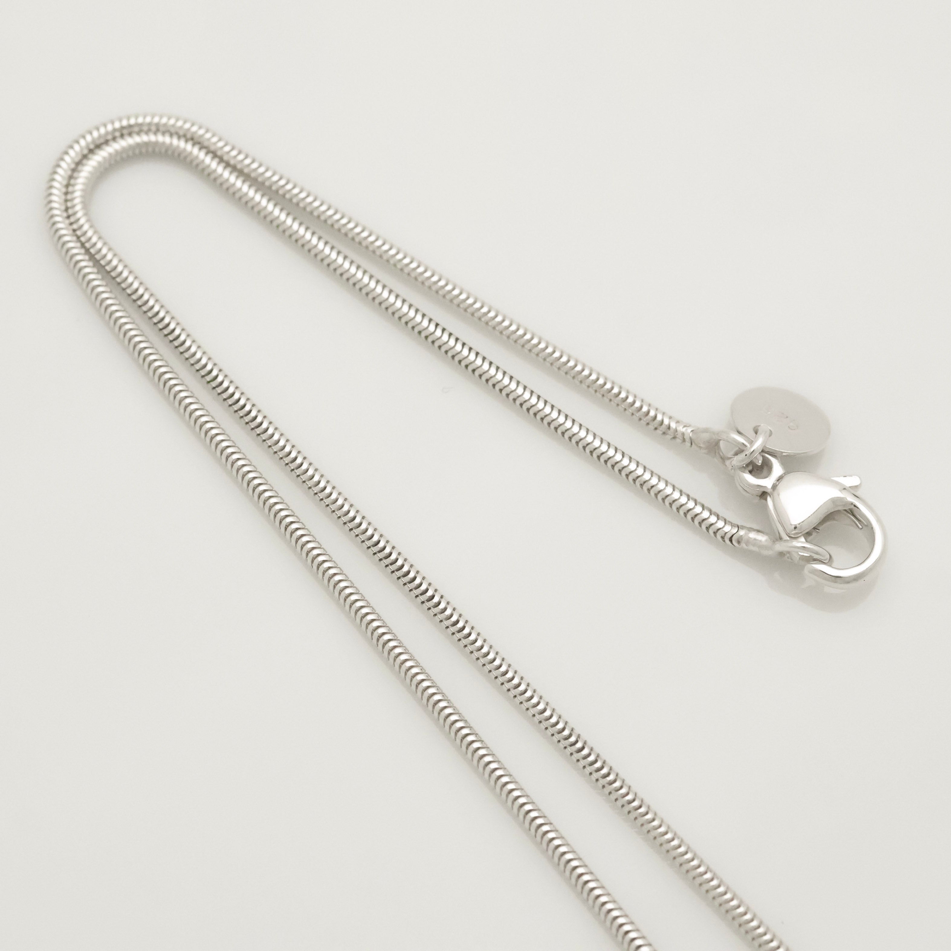 TIFFANY&Co. イニシャル レター H ラウンド スネーク チェーン ネックレス AG925