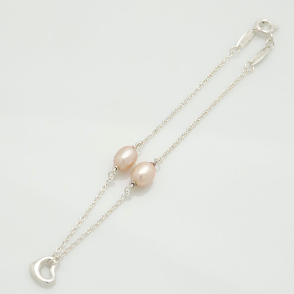 TIFFANY&Co. バイザヤード パール オープン ハート エルサペレッティ ブレスレット AG925