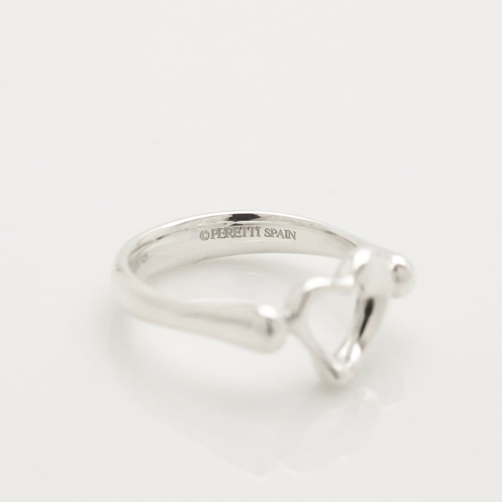 Tiffany & Co. Elsa Peretti Open Heart Ring Sterling Silver 925