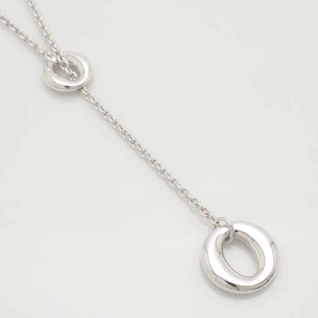 Tiffany & Co. Elsa Peretti Sevillana Lariat Necklace Sterling Silver 925