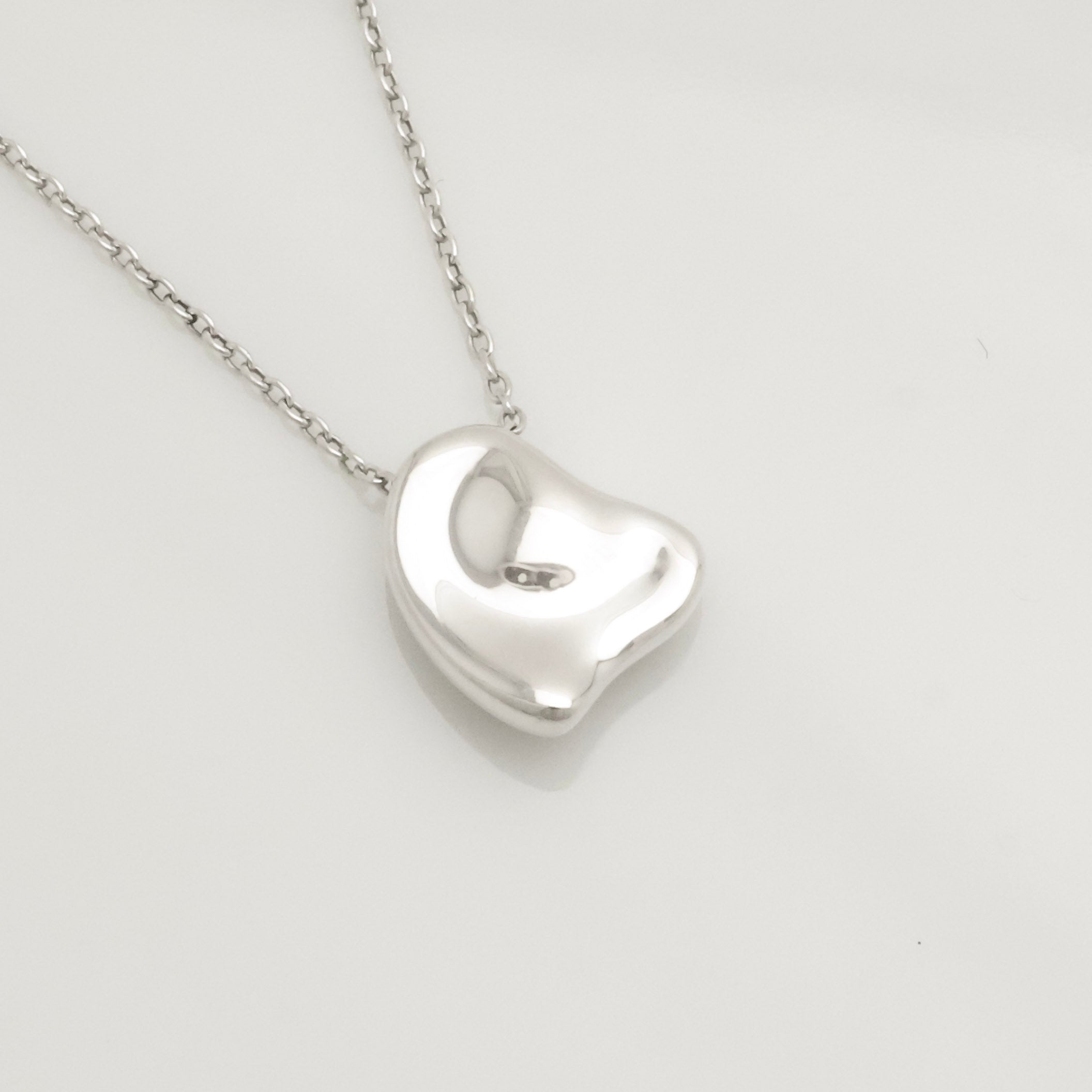  Tiffany & Co. Full Heart Pendant Necklace Sterling Silver 925