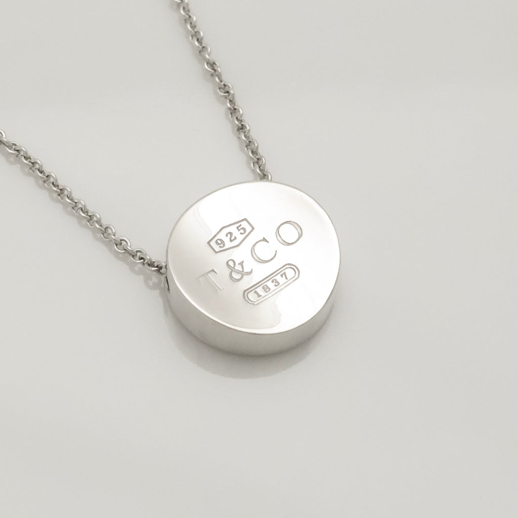 Tiffany & Co. 1837 Concave Circle Necklace Sterling Silver 925