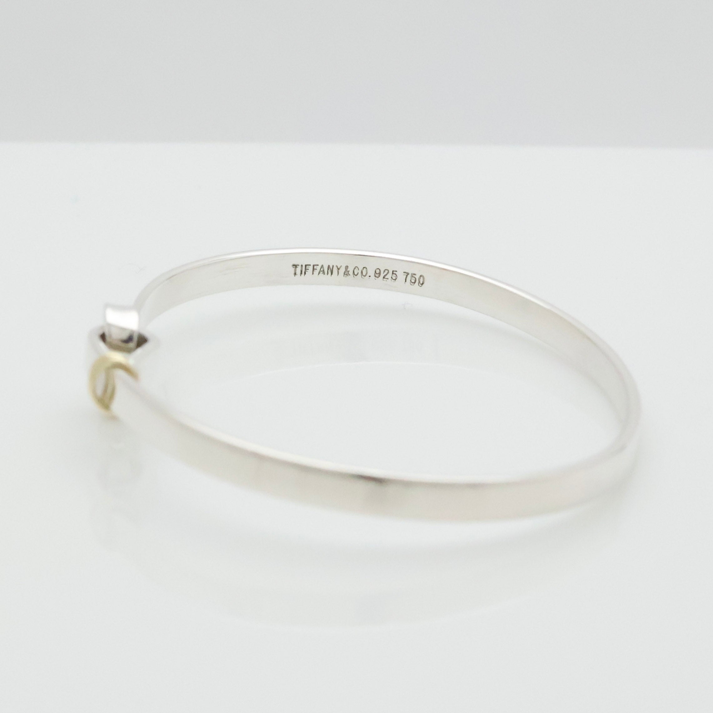 TIFFANY&Co. フック ＆ アイ バングル ブレスレット AG925 AU750