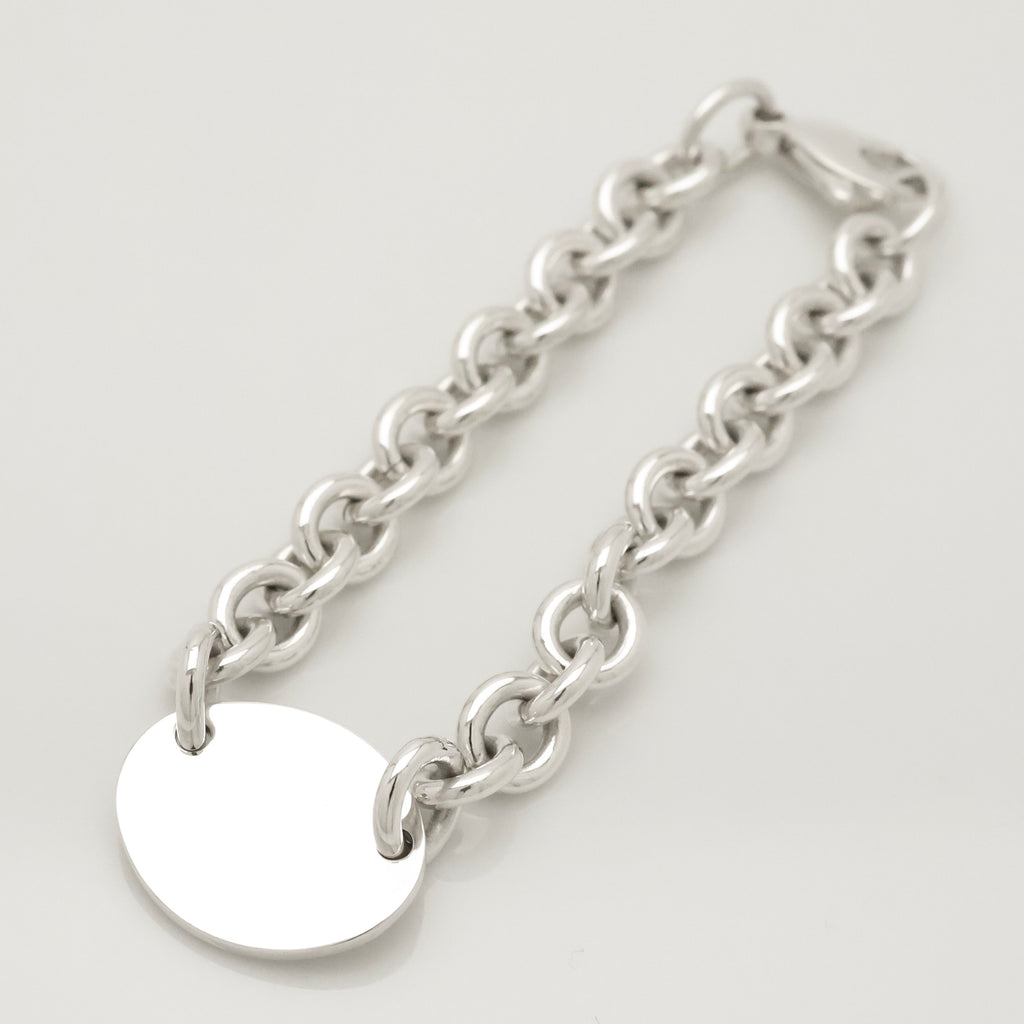 TIFFANY&Co. リターントゥ ティファニー オーバル タグ チャーム チェーン ブレスレット AG925