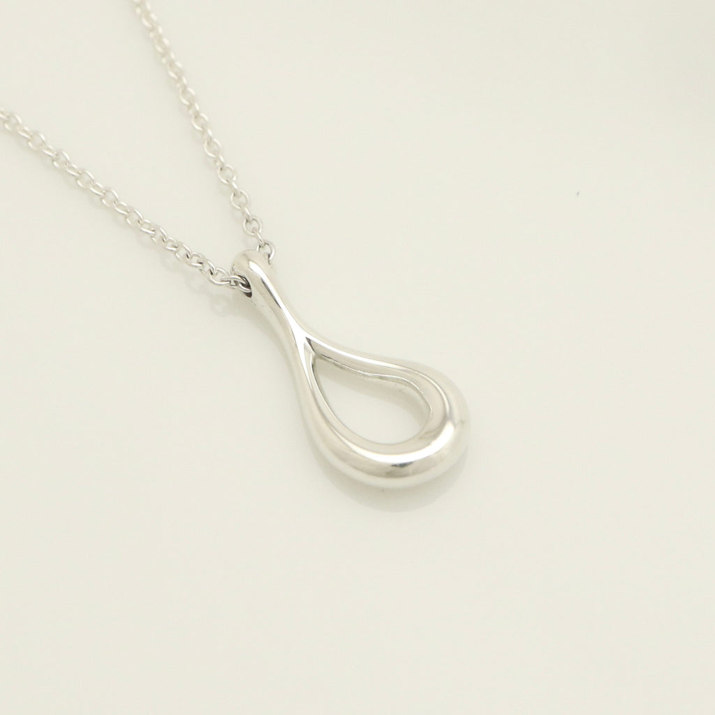  Tiffany & Co. Open Teardrop Necklace Pendant Sterling Silver 925 