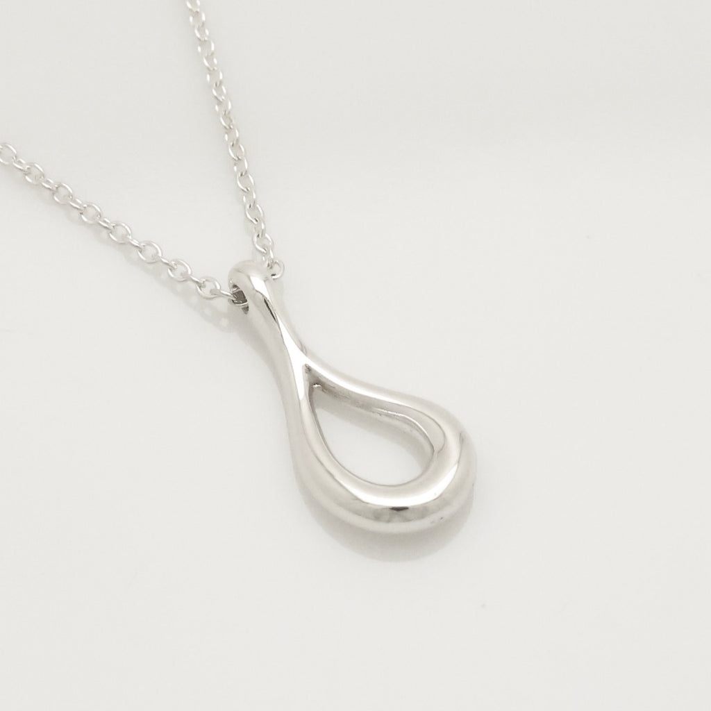  Tiffany & Co. Open Teardrop Necklace Pendant Sterling Silver 925 