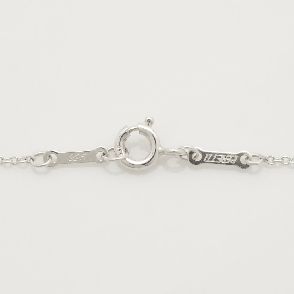 Tiffany & Co. Peretti Curved Full Heart Necklace Sterling Silver 925