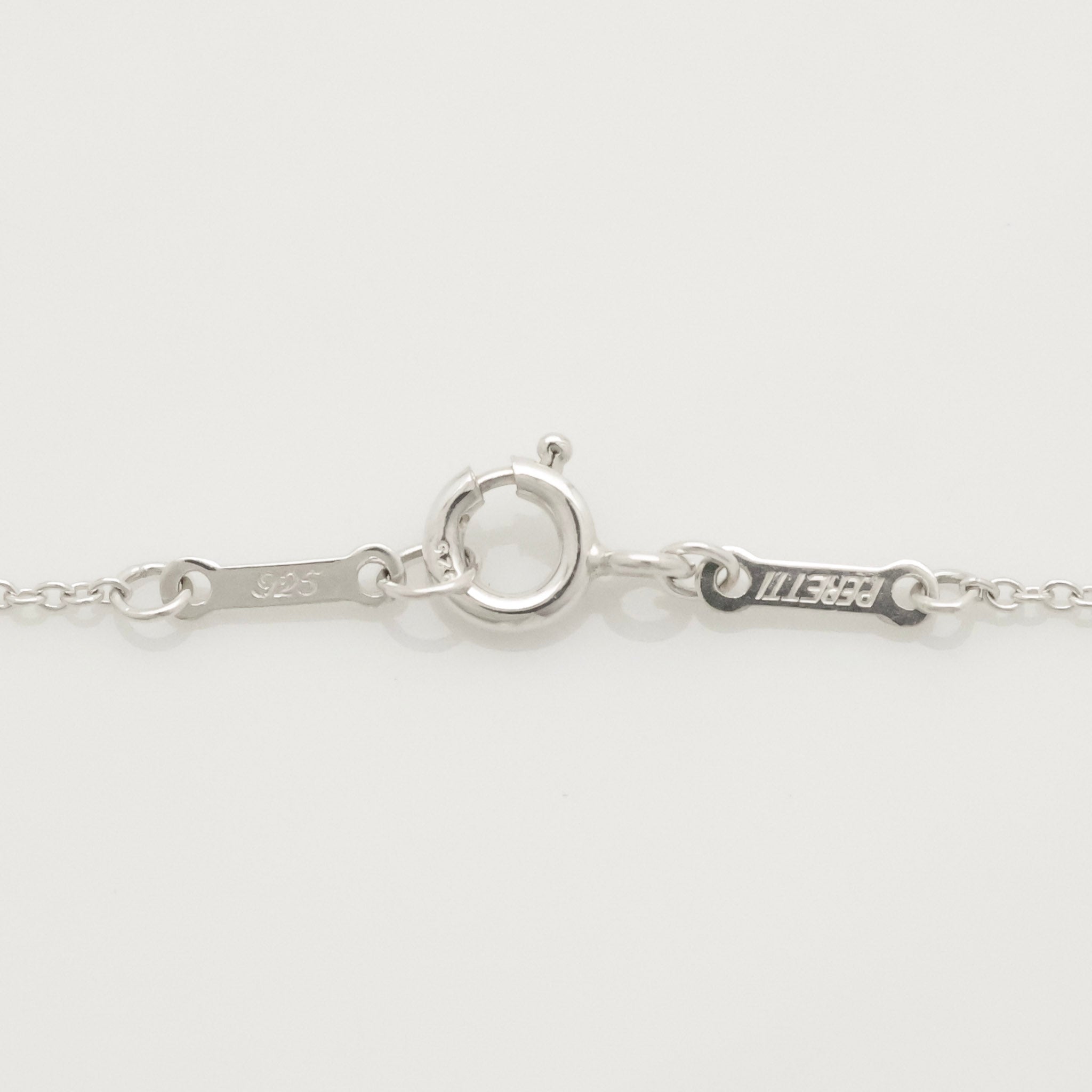 Tiffany & Co. Peretti Curved Full Heart Necklace Sterling Silver 925