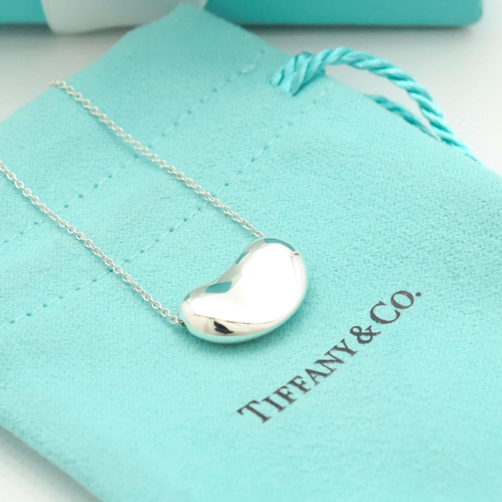  Tiffany & Co. Peretti Large Bean Necklace Sterling Silver 925 