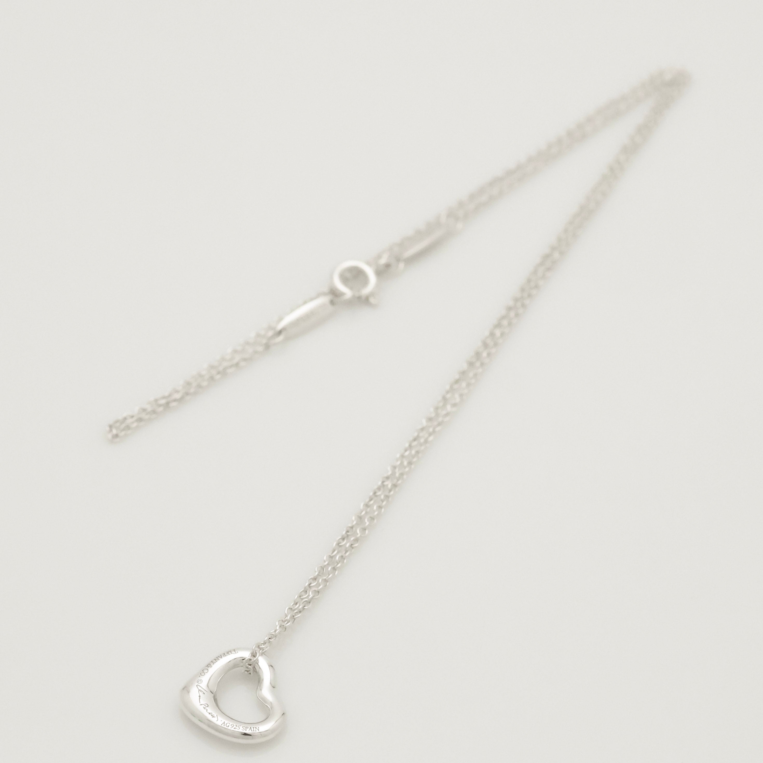 TIFFANY&Co. オープンハート 11mm エルサペレッティ ネックレス AG925
