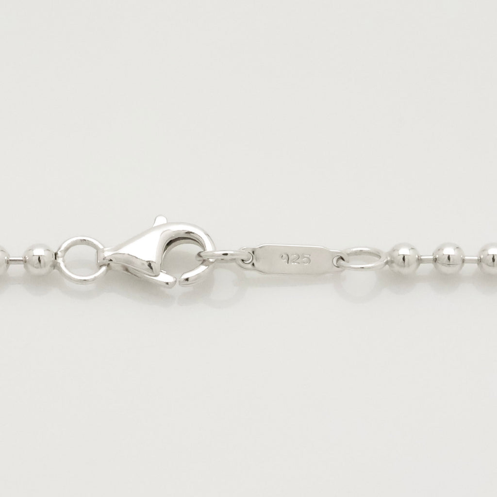 Tiffany & Co. Atlas Dog Tag Plate Ball Chain Necklace Sterling Silver 925