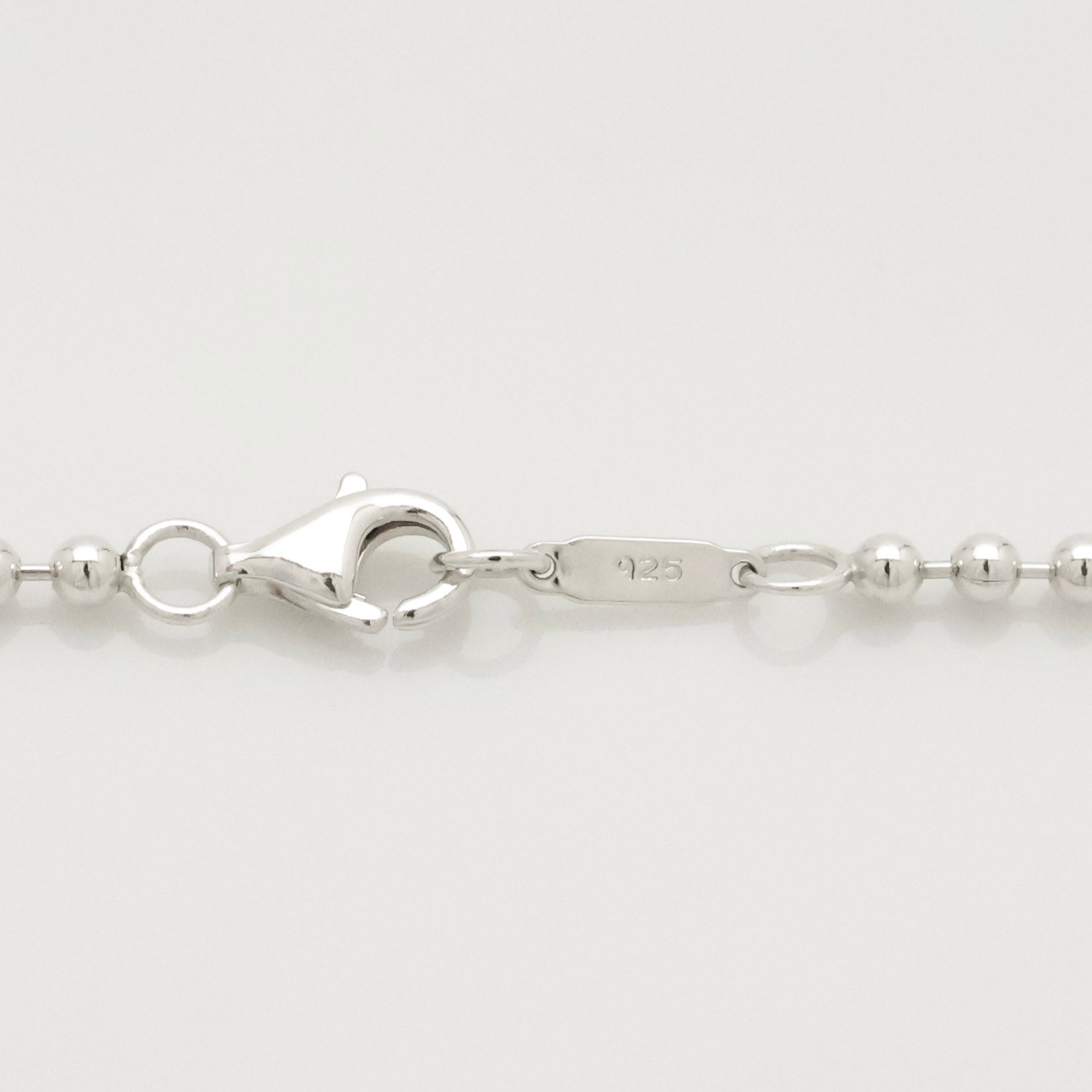 Tiffany & Co. Atlas Dog Tag Plate Ball Chain Necklace Sterling Silver 925
