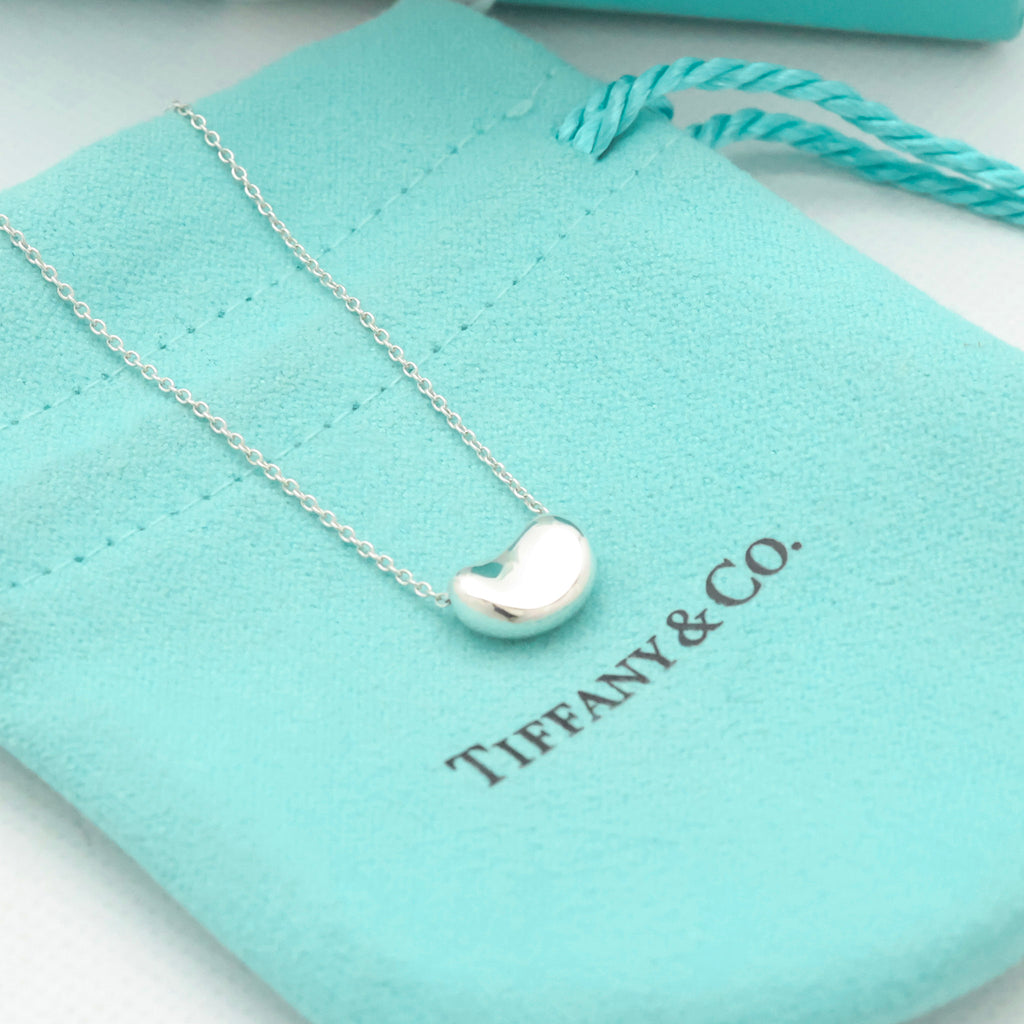 Tiffany & Co. Peretti Mini  Bean Necklace  Sterling Silver 925 