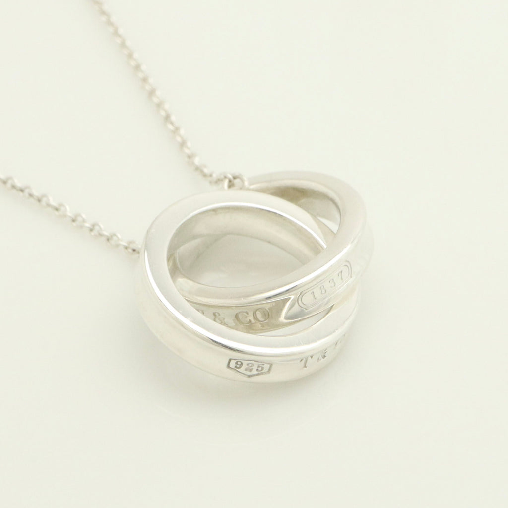 Tiffany & Co. 1837 Interlocking Circles Lariat Necklace Sterling Silver 925