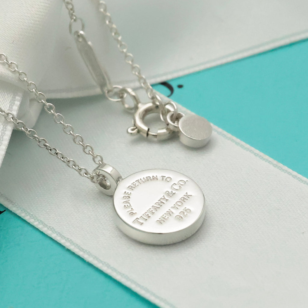 Tiffany & Co. Return to Round Necklace Sterling Silver 925 
