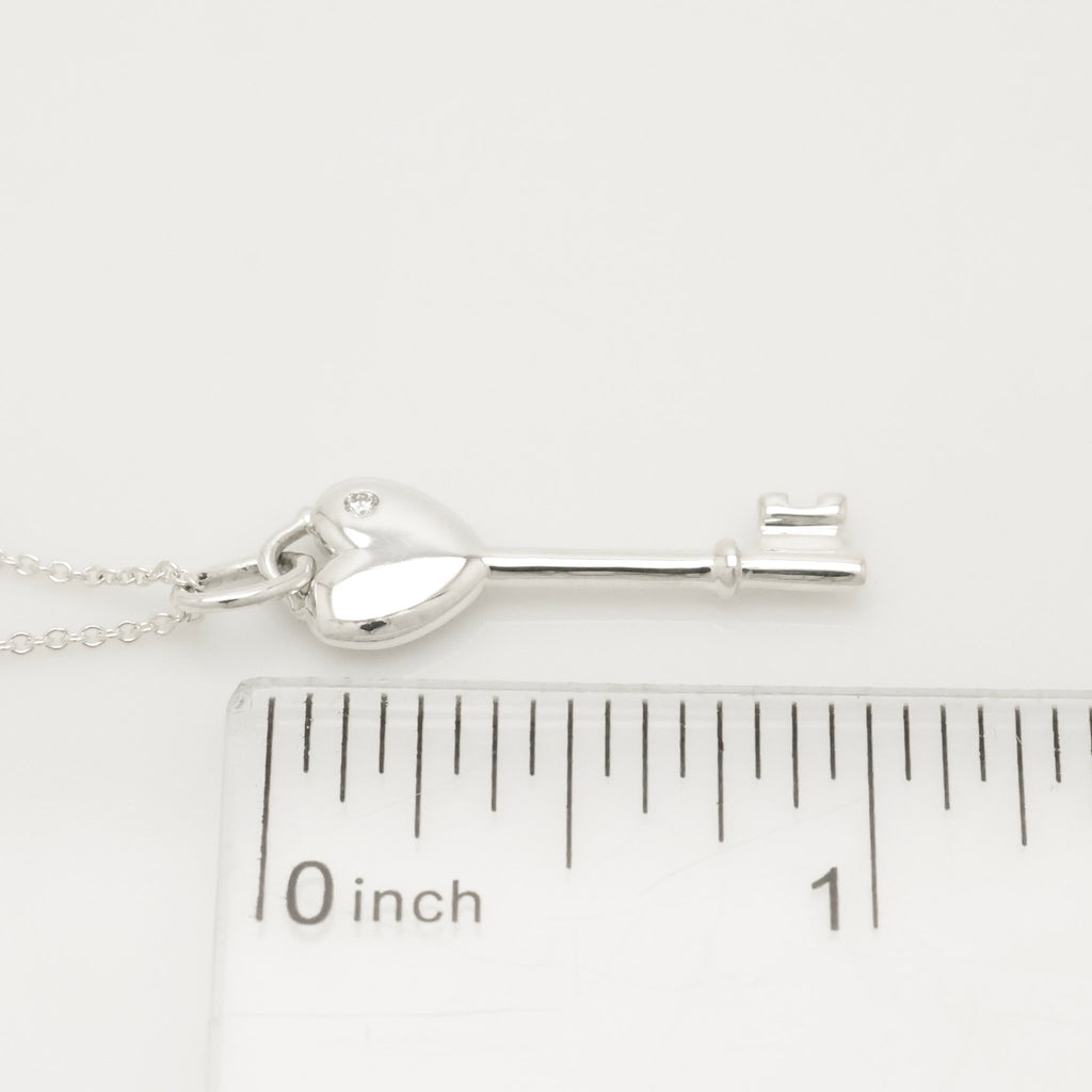 TIFFANY&Co. ハート キー 1P ダイヤモンド ネックレス AG925