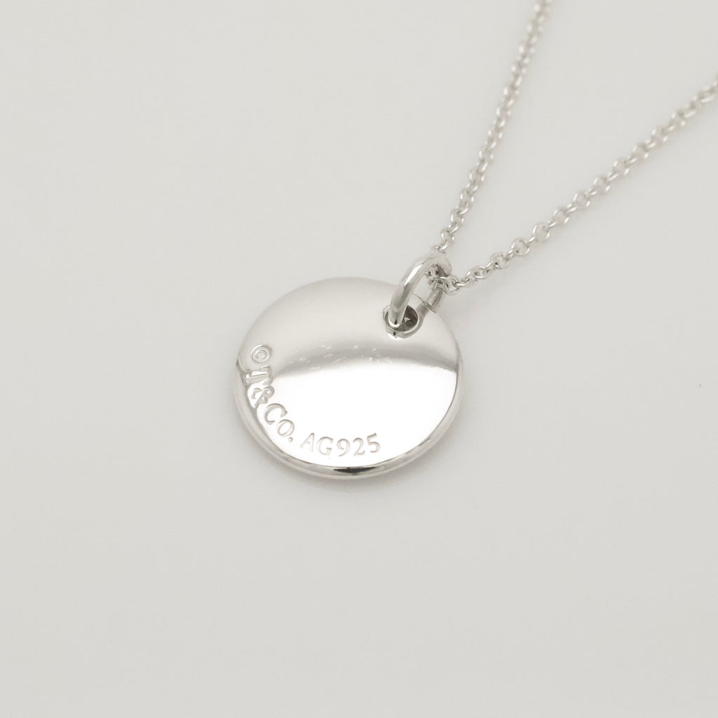 Tiffany & Co. Letter Y Notes Initial Disc Necklace Sterling Silver 925
