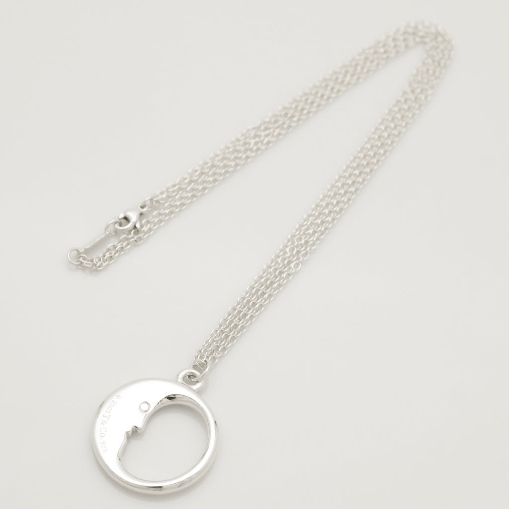 TIFFANY&Co. マンインザムーン ダブル チェーン ネックレス AG925