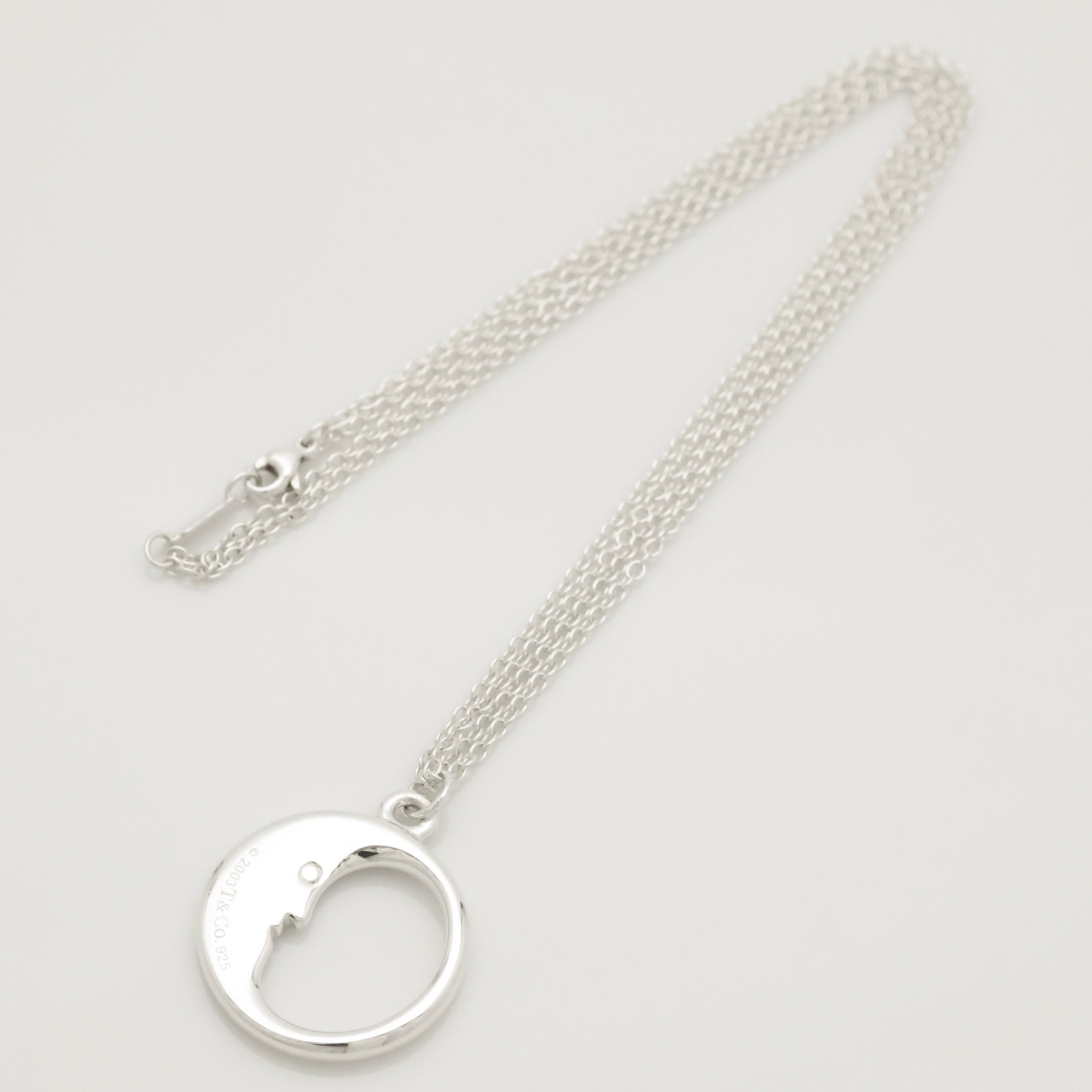 TIFFANY&Co. マンインザムーン ダブル チェーン ネックレス AG925