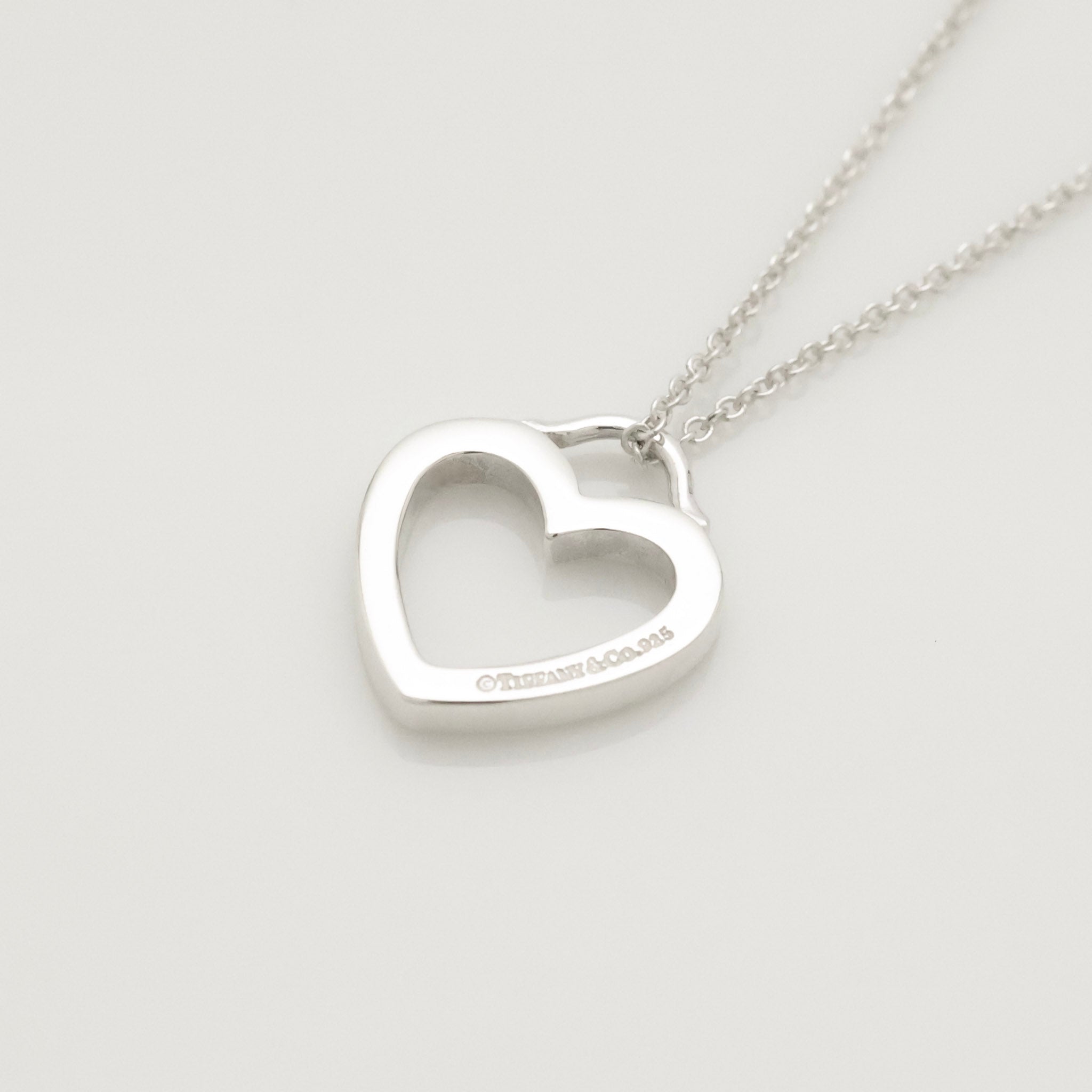  Tiffany & Co. Sentimental Heart Necklace Pendant Sterling Silver 925