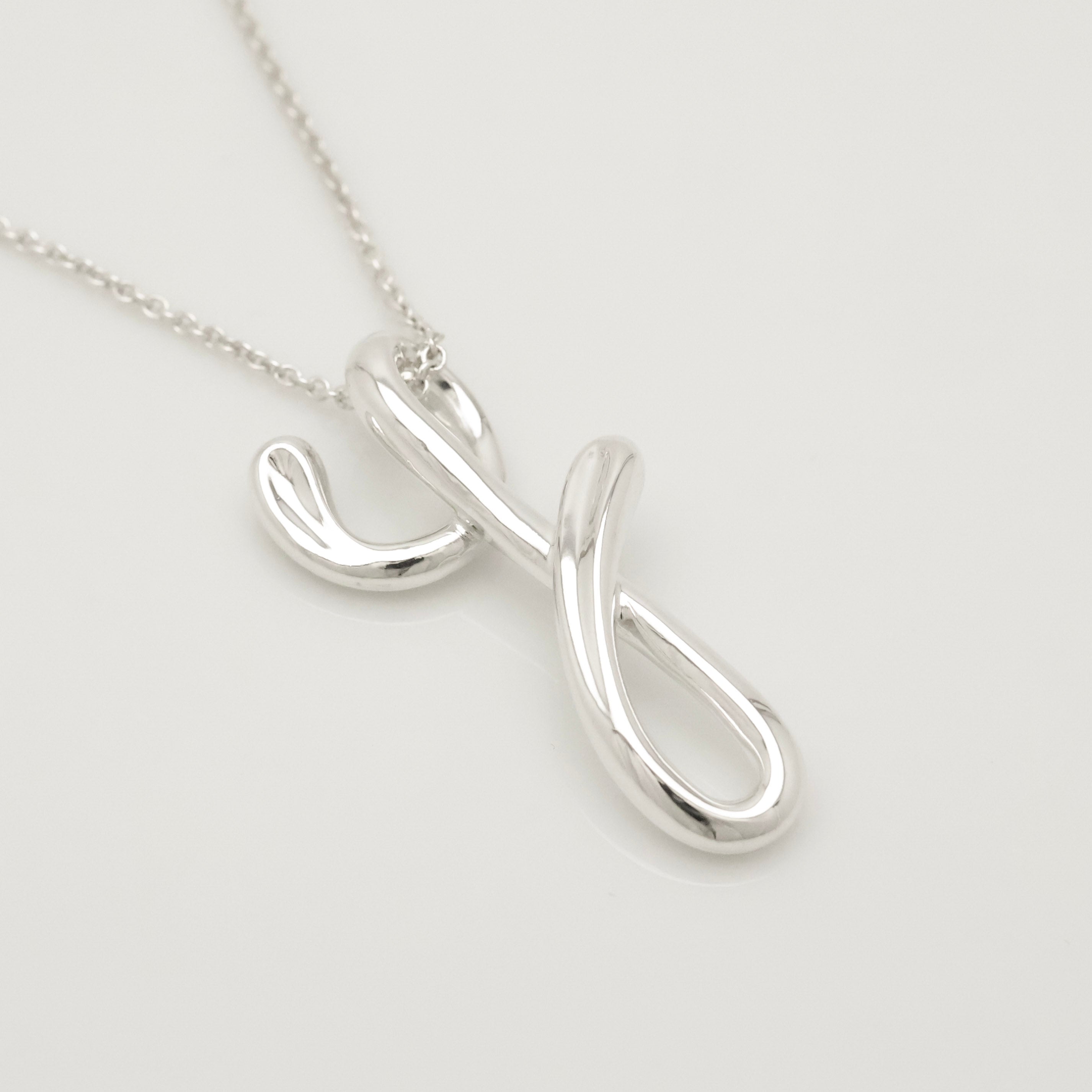 TIFFANY&Co. ラージ ノーツ レター Y イニシャル  ネックレス AG925