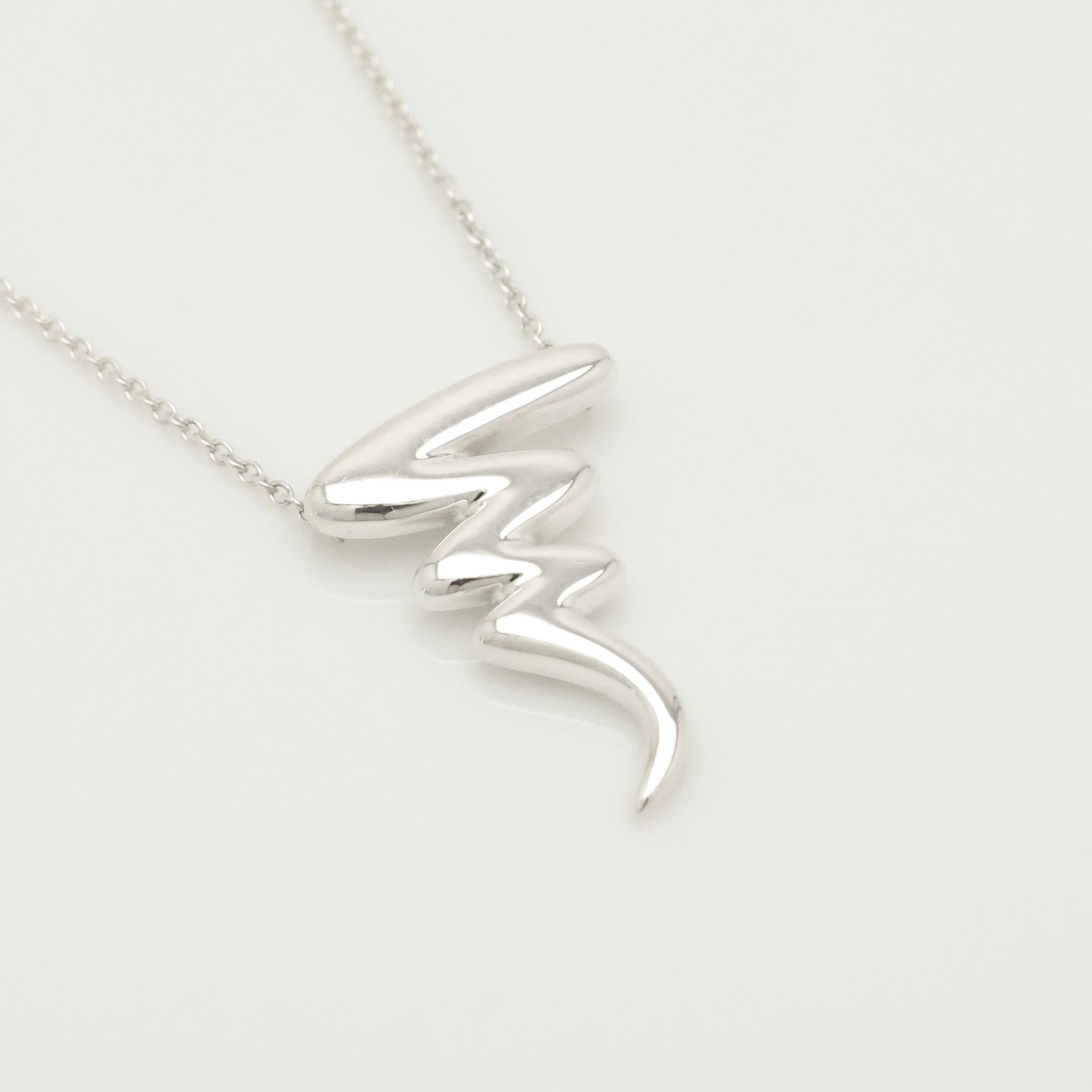 Tiffany & Co. Picasso Scribble Zig Zag Necklace Sterling Silver 925