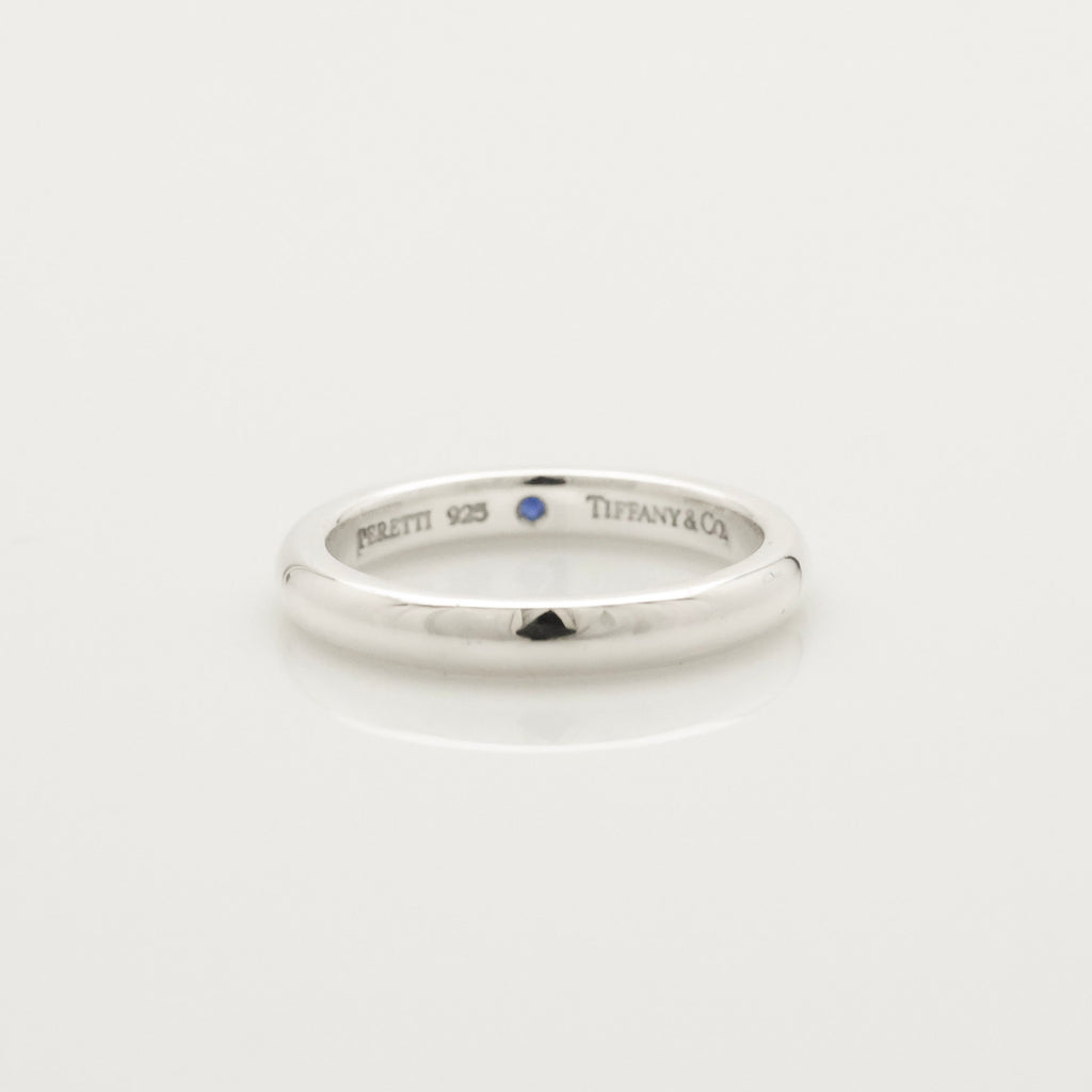 TIFFANY&Co. スタッキング バンド サファイア 1P リング 8 号 AG925