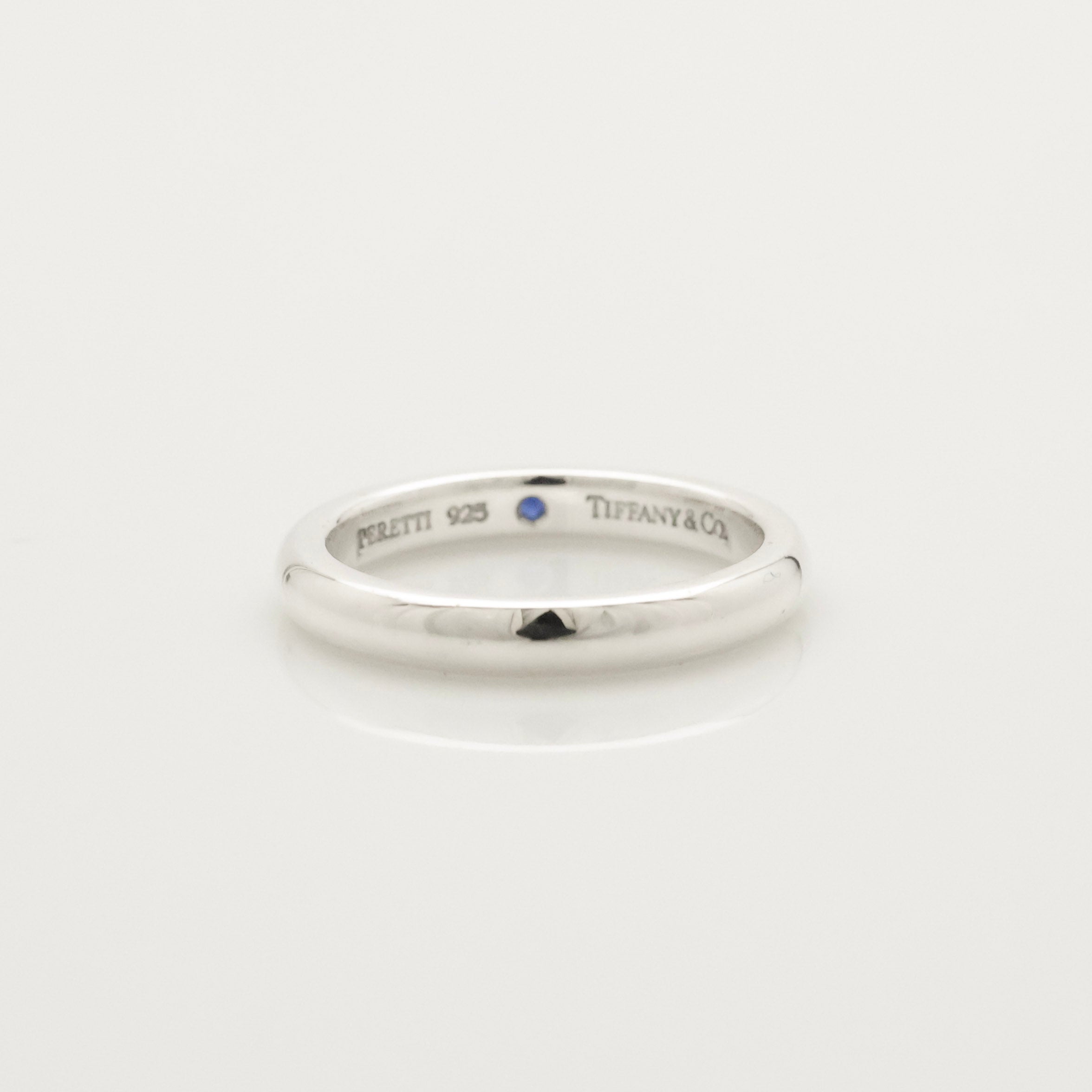 TIFFANY&Co. スタッキング バンド サファイア 1P リング 8 号 AG925