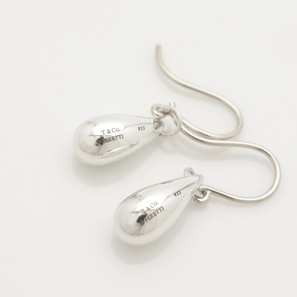 Tiffany & Co. Peretti Teardrop Dangle Earrings Sterling Silver 925