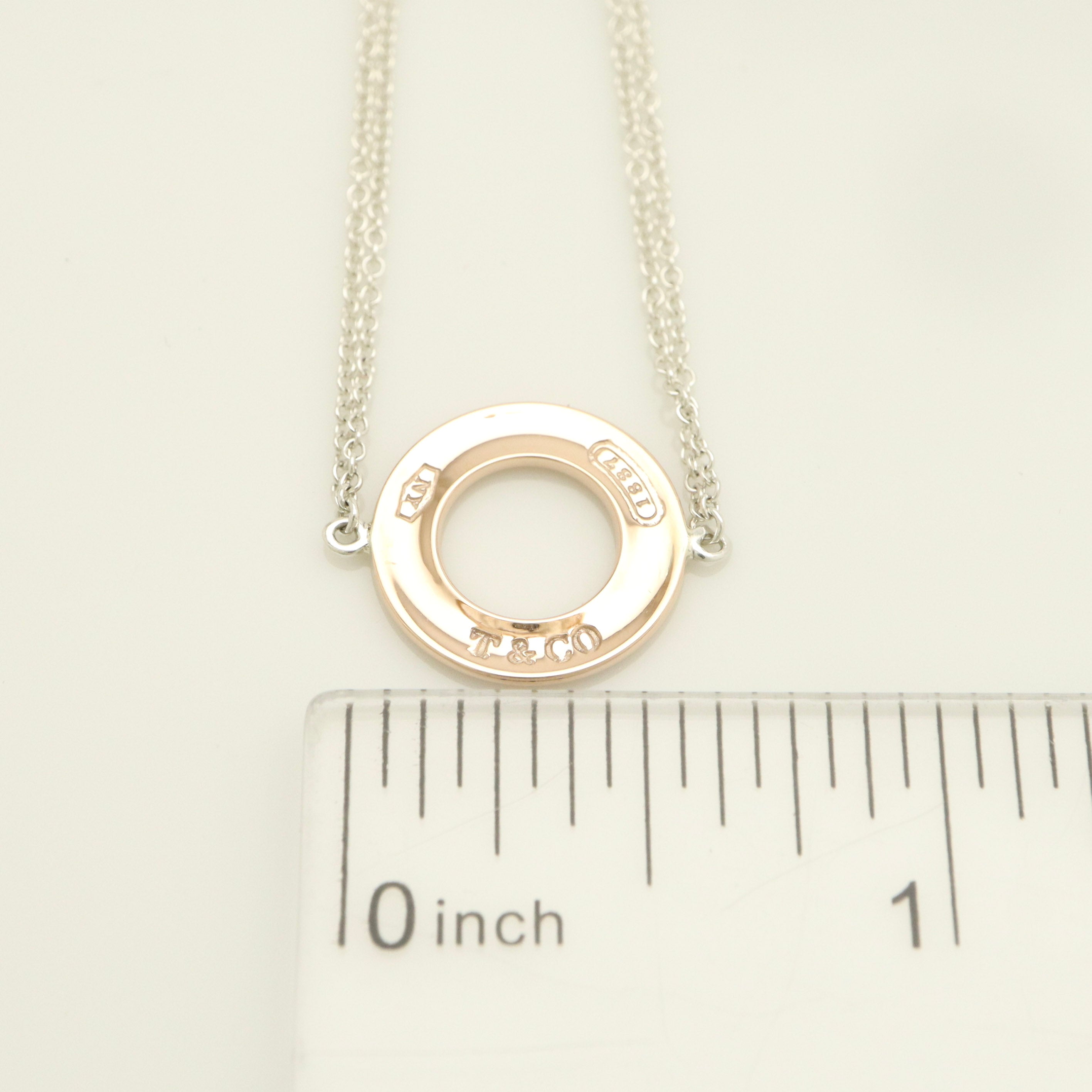 Tiffany & Co. 1837 Round Circle Double Chain Bracelet Sterling Silver 925