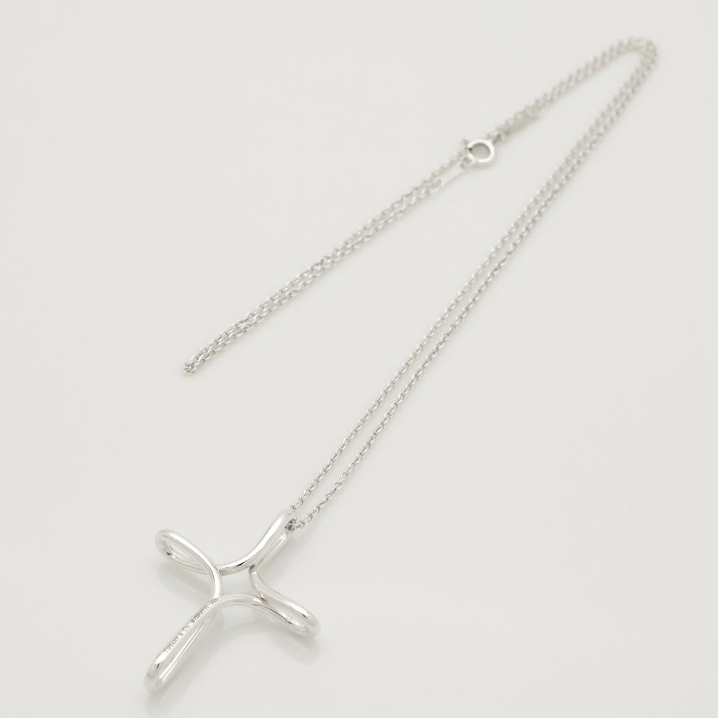 TIFFANY&Co. ラージ オープン クロス インフィニティ エルサペレッティ ネックレス AG925
