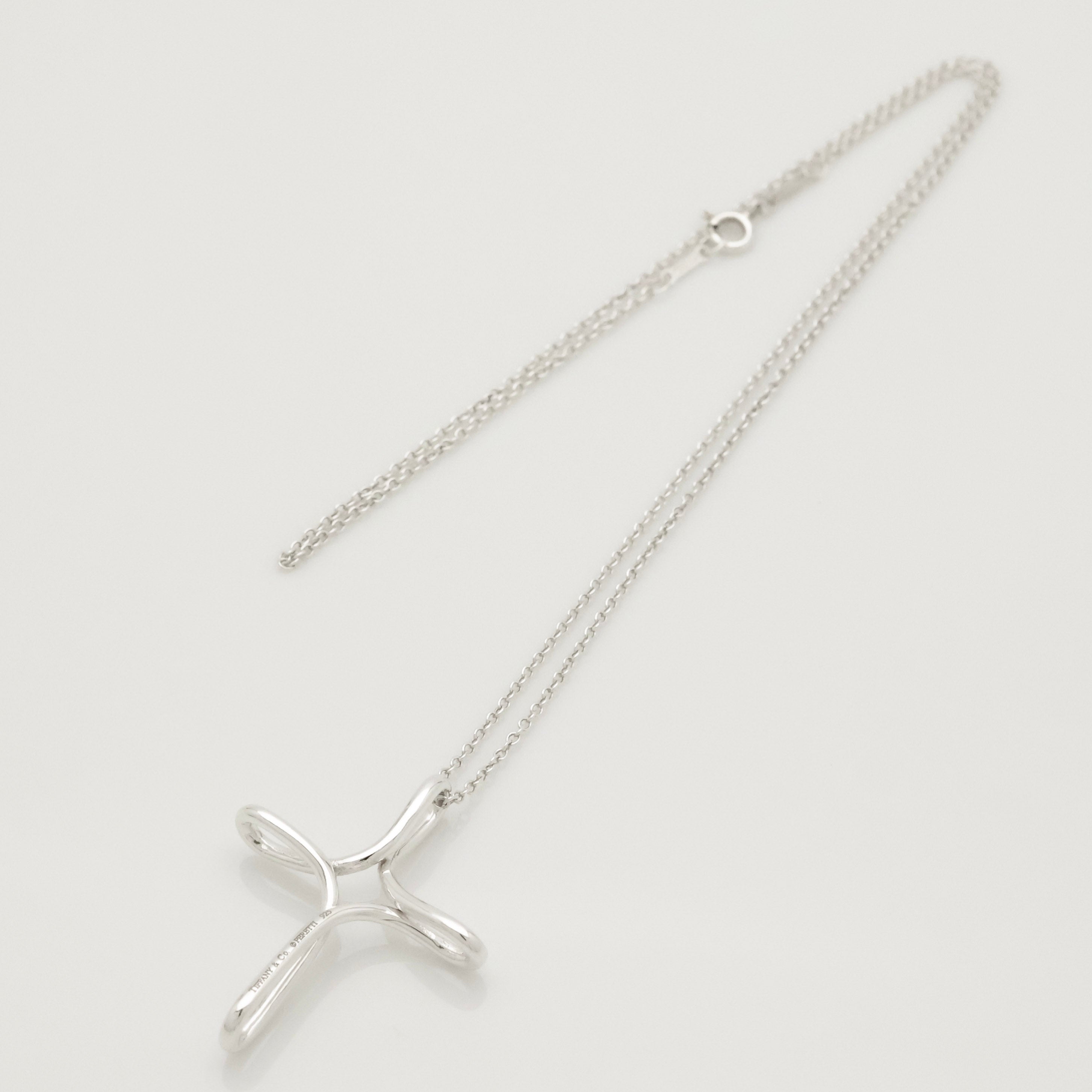 TIFFANY&Co. ラージ オープン クロス インフィニティ エルサペレッティ ネックレス AG925