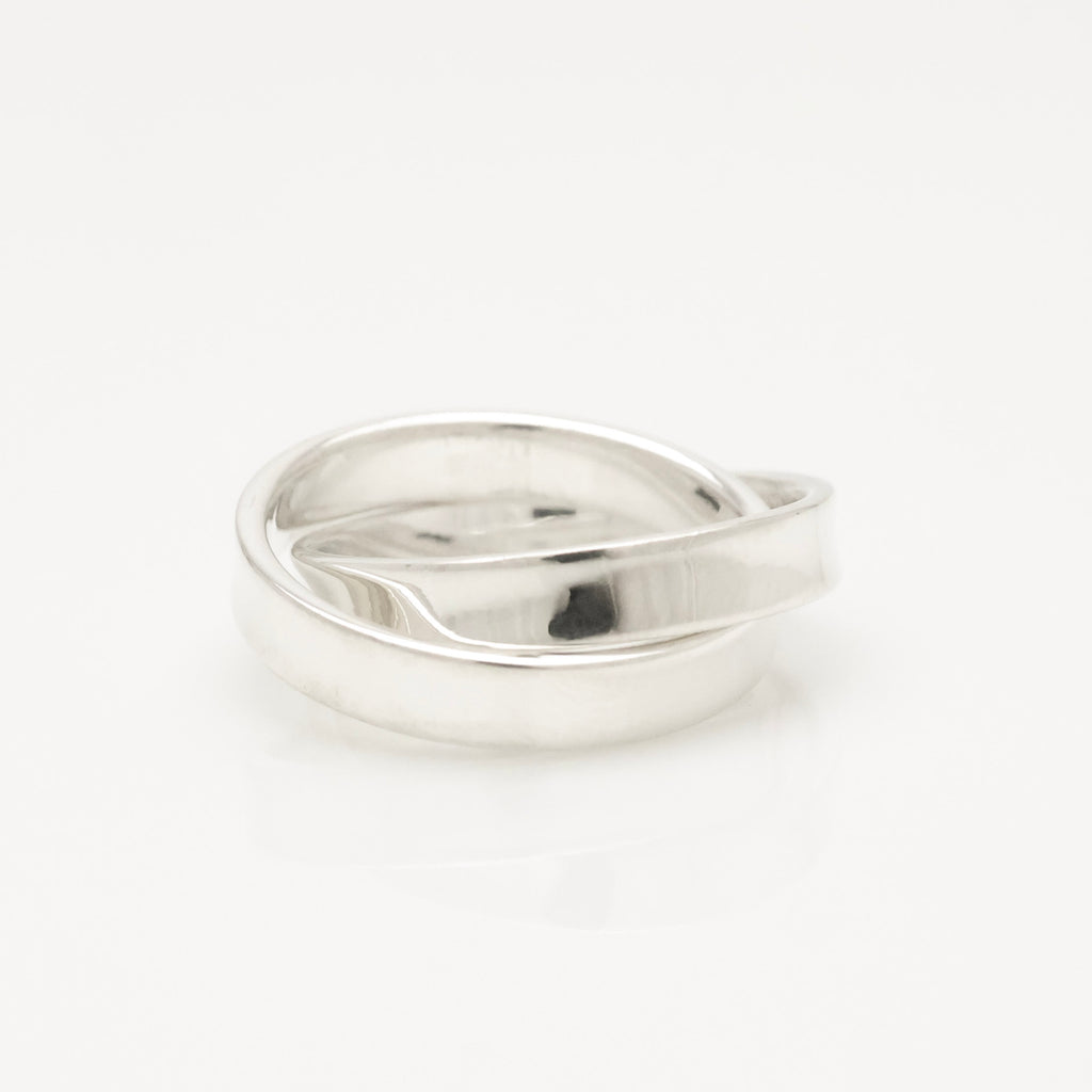 Tiffany & Co. 1837 Interlocking Circles Double Ring  Sterling Silver 925
