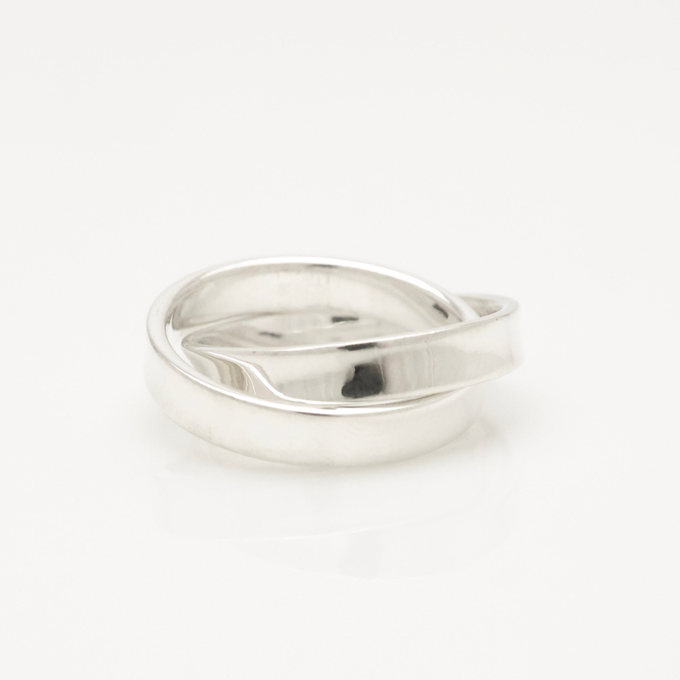 Tiffany & Co. 1837 Interlocking Circles Double Ring  Sterling Silver 925