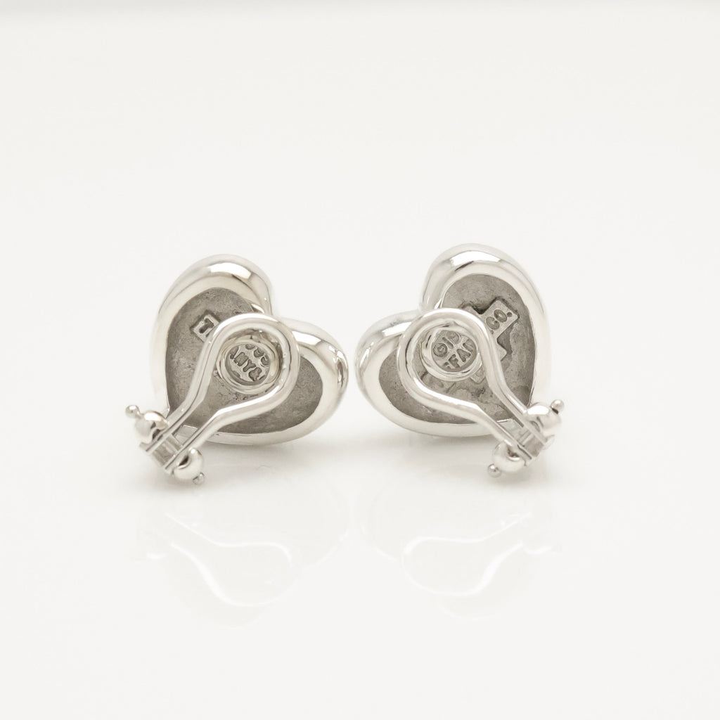 Tiffany & Co. Heart Door Knocker Clip-On Earrings Sterling Silver 925