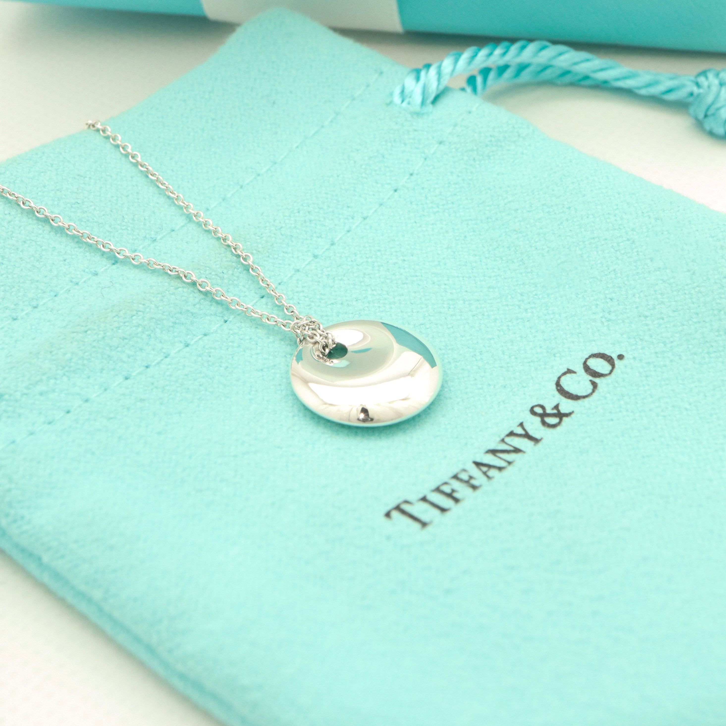 TIFFANY&Co. スモール ラウンド ディスク エルサペレッティ ネックレス AG925