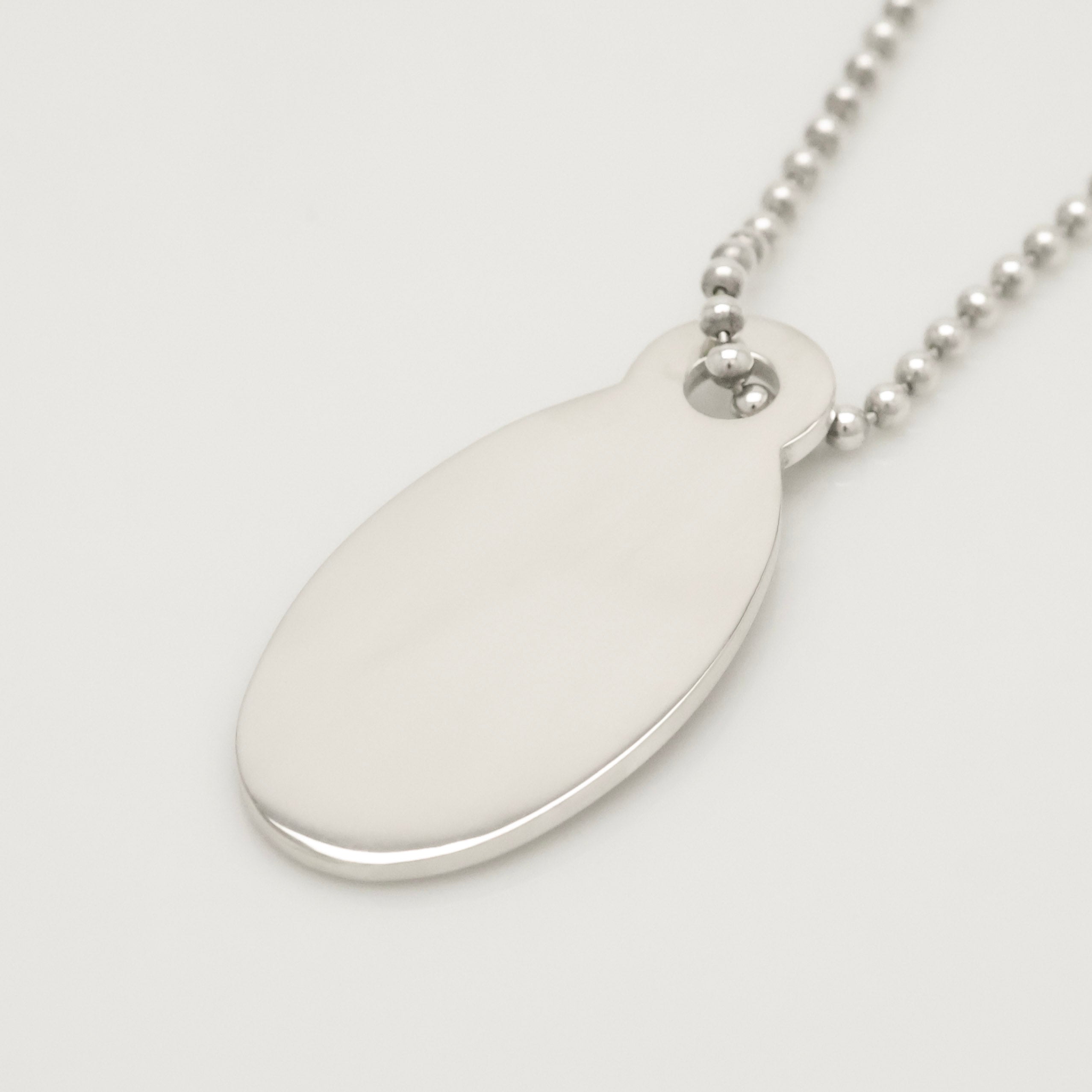 TIFFANY&Co.リターントゥ ティファニー オーバル タグ ボール チェーン ネックレス AG925