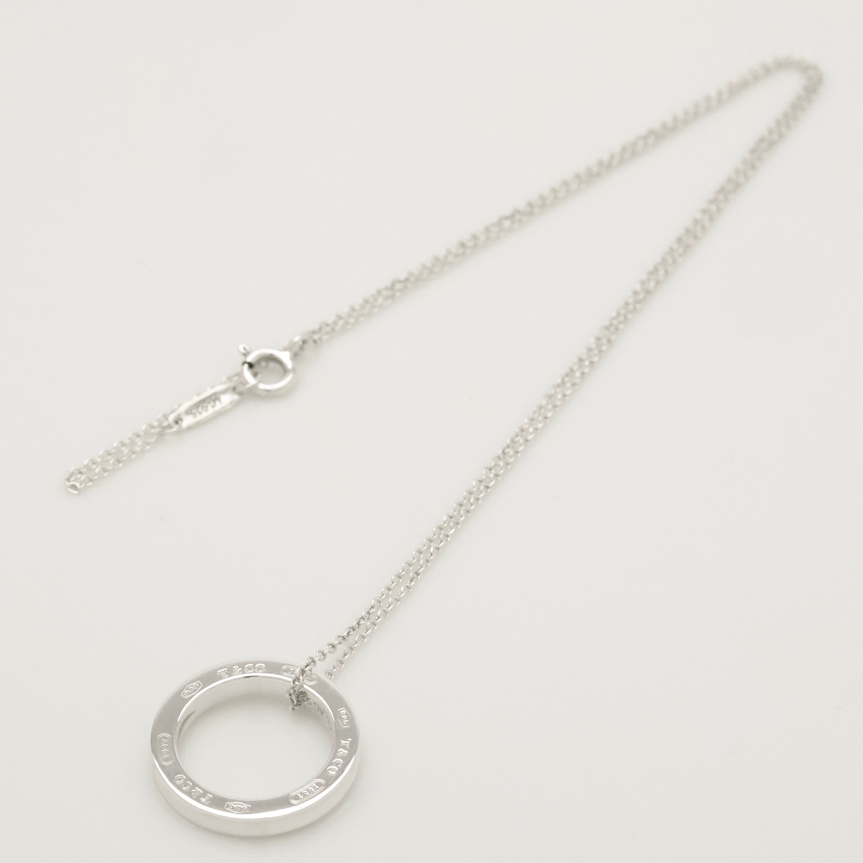 Tiffany & Co. Round Circle Pendant Necklace Sterling Silver 925