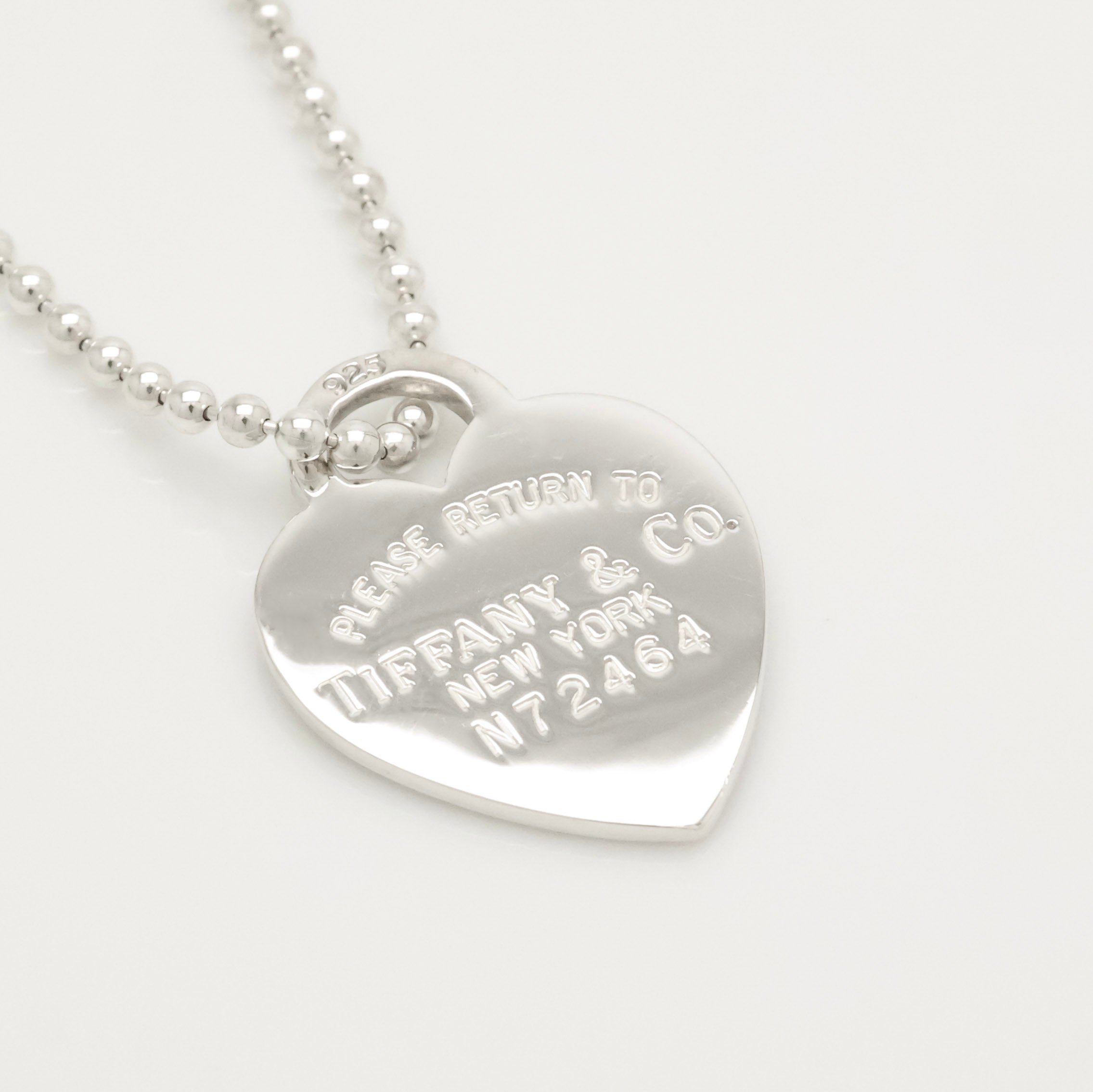 TIFFANY&Co. リターントゥ ティファニー ハート タグ ボール チェーン ネックレス AG925