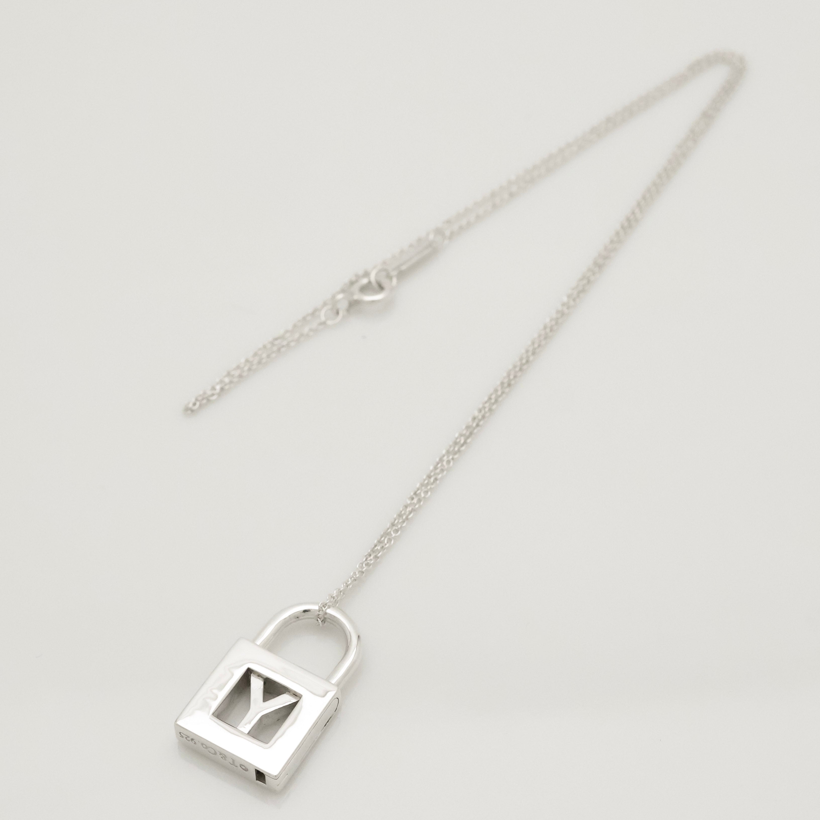 TIFFANY&Co. カデナ ロック アルファベット Y ネックレス AG925
