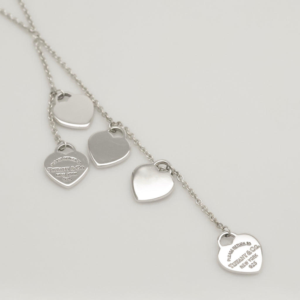 TIFFANY&Co. リターントゥ ティファニー ファイブ ハート ダク ダングル ネックレス AG925