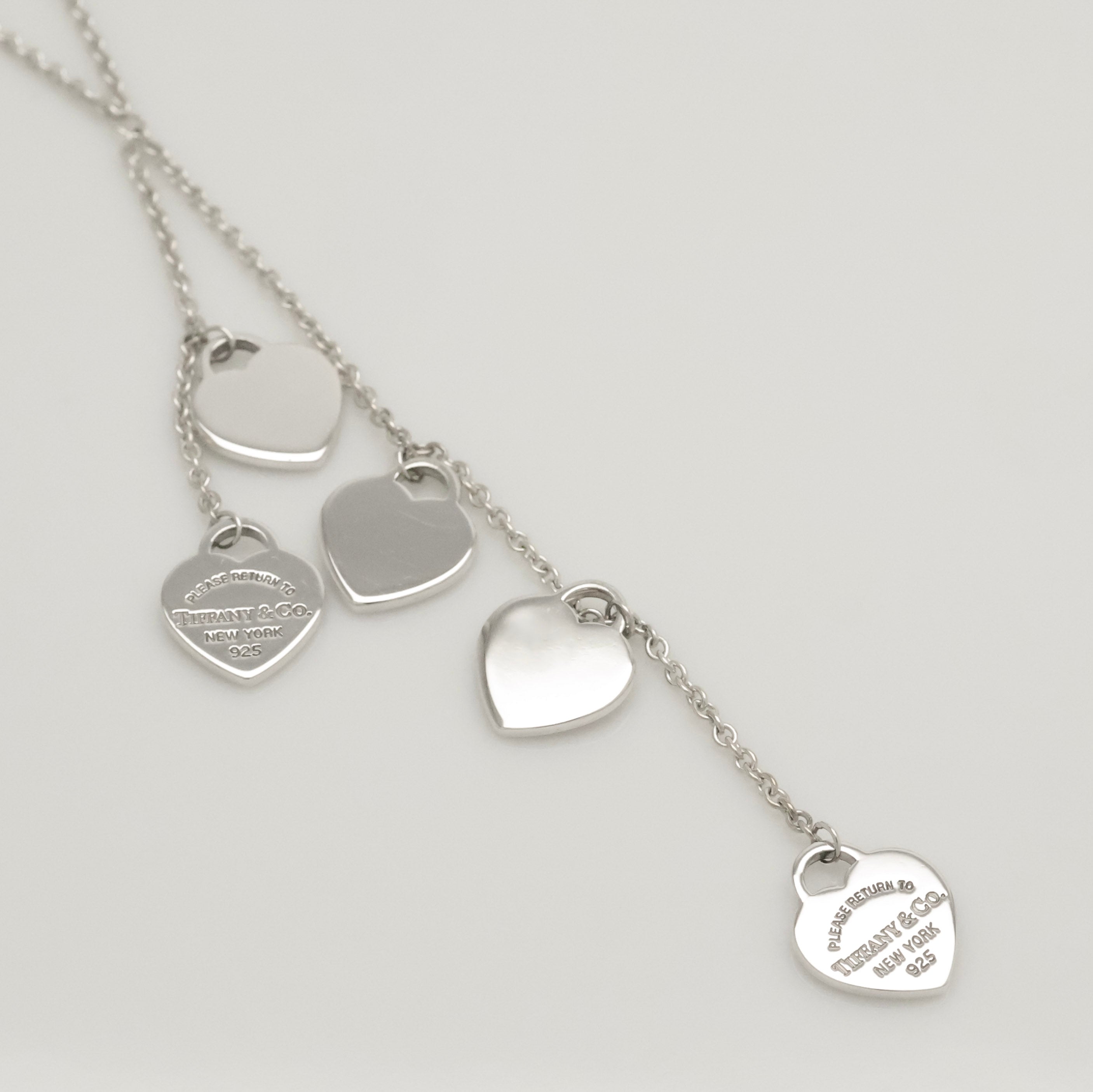TIFFANY&Co. リターントゥ ティファニー ファイブ ハート ダク ダングル ネックレス AG925